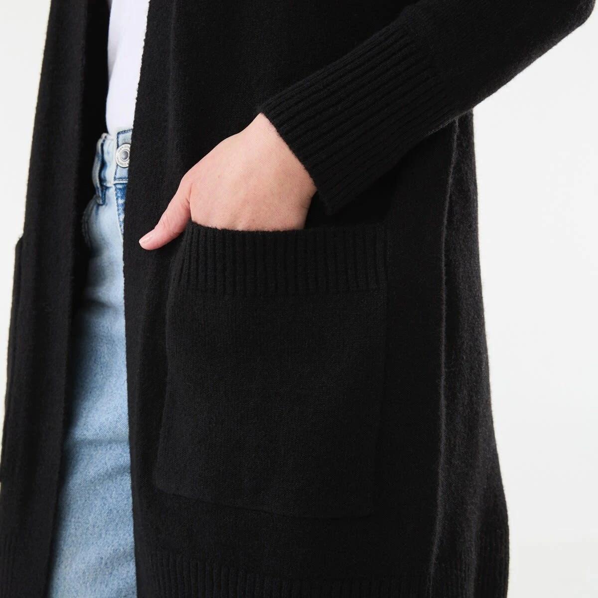 5 Mid Length Cardigan Black, 5 of 6