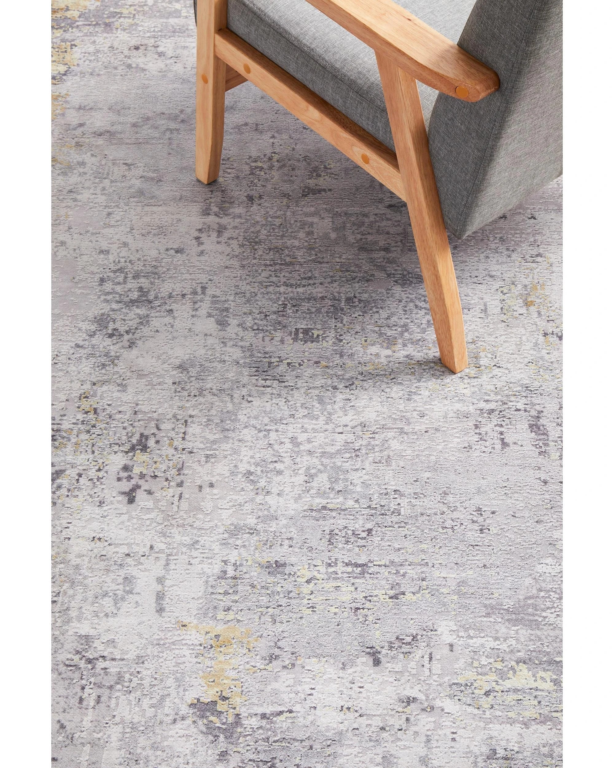 6 RUG CULTURE Illusions 156 Gold Area Rug 190 x 280 cm - Soft Grey with Gold Accents
 - grey, 6 of 7