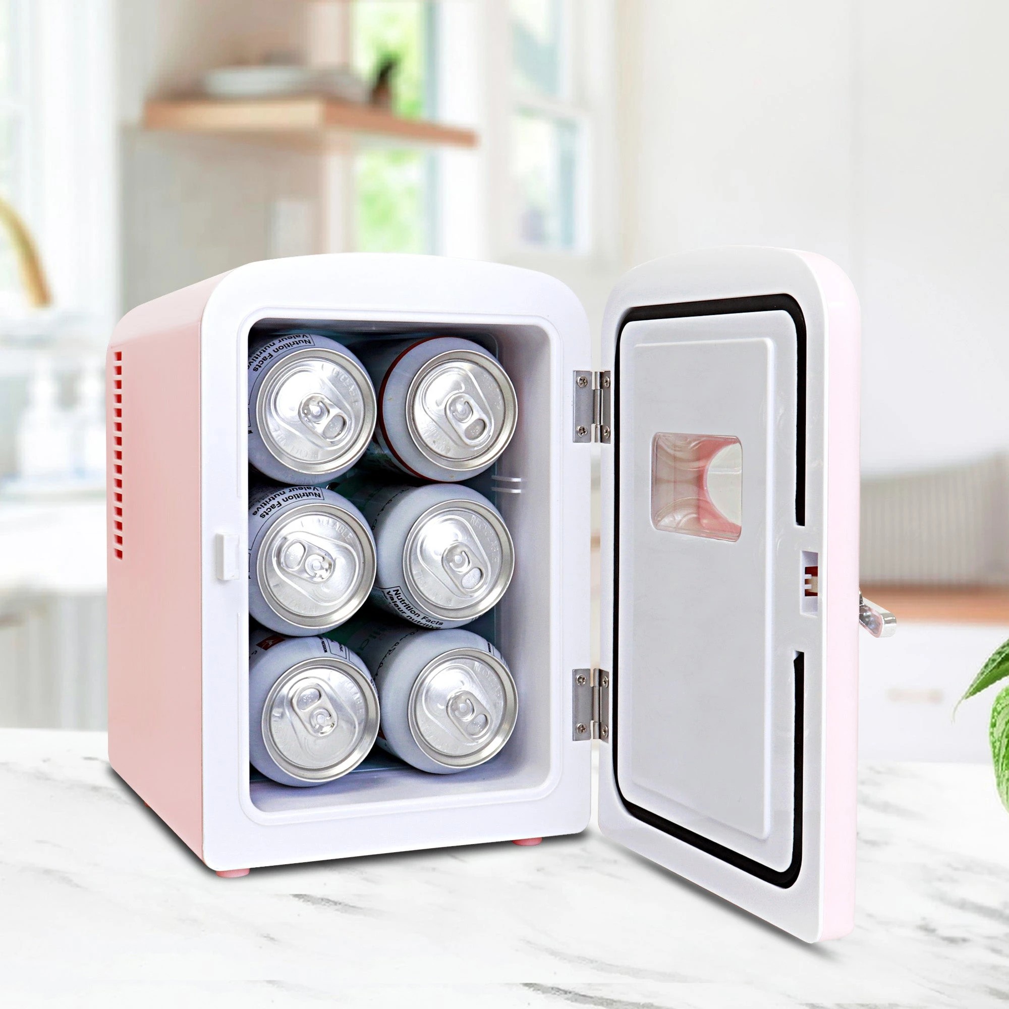 3 Koolatron 4L Pink Retro Mini Fridge - Pink, 3 of 8