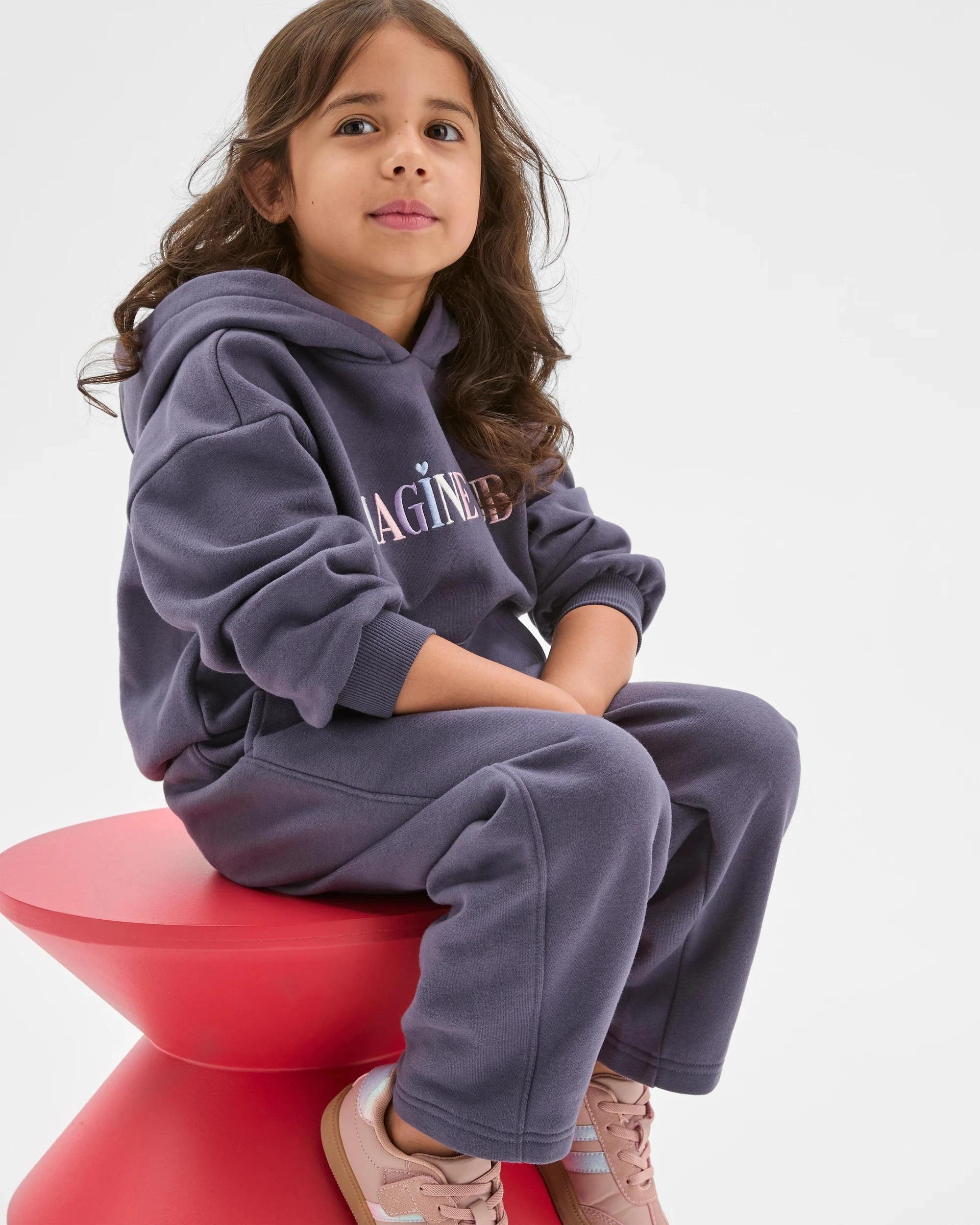 3 Target Kids Fashion Heavyweight Barrel Leg Trackpants DARK PURPLE, 3 of 6