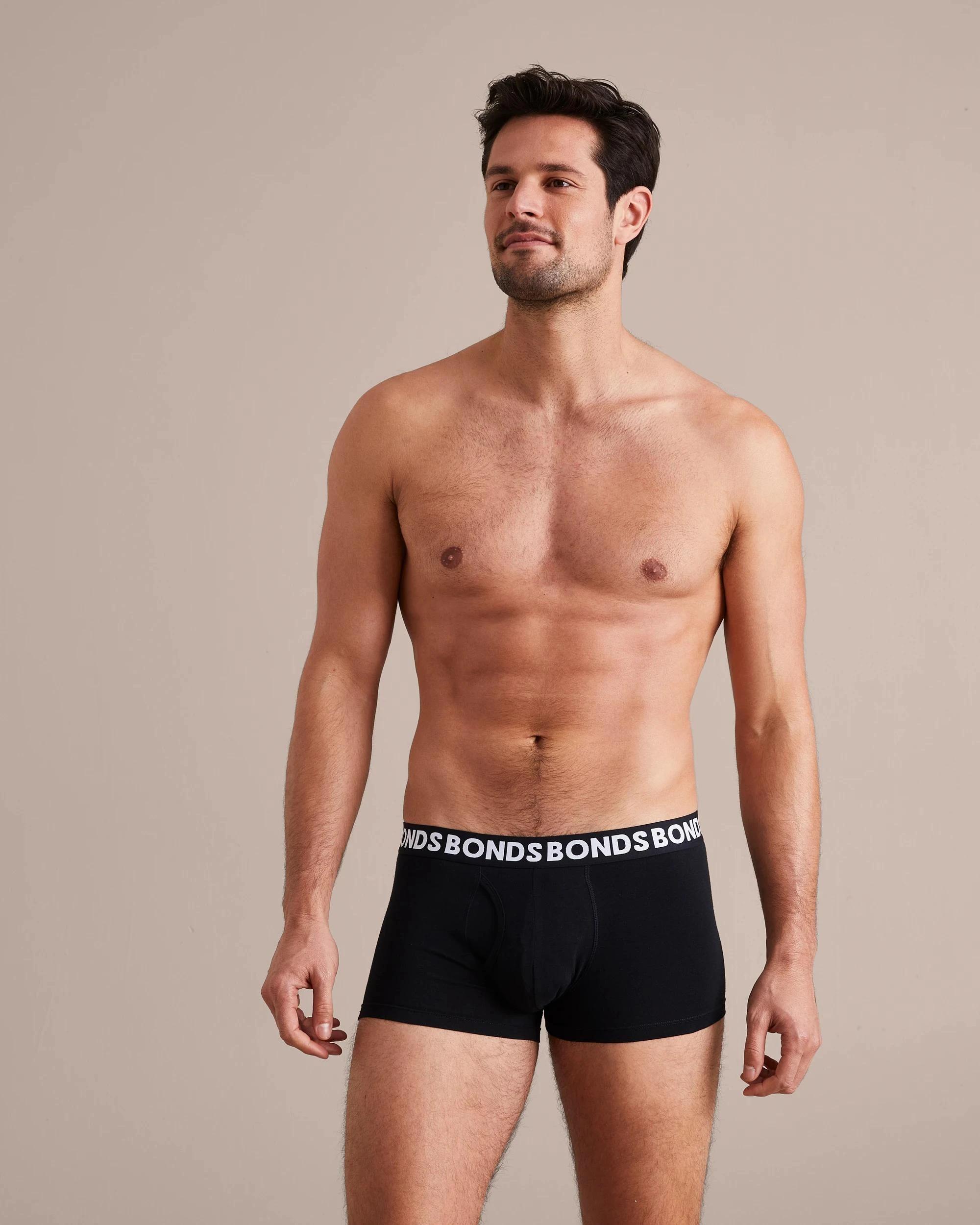 1 Bonds 3 Pack Everyday Trunks BLACK, 1 of 10