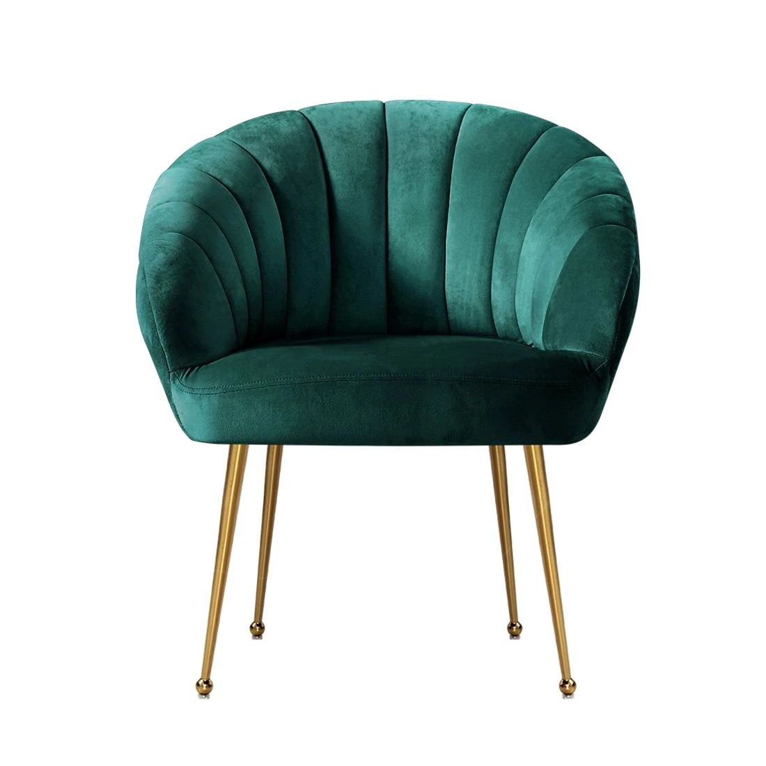 4 Artiss Armchair Velvet Green Eloise - Green, 4 of 6
