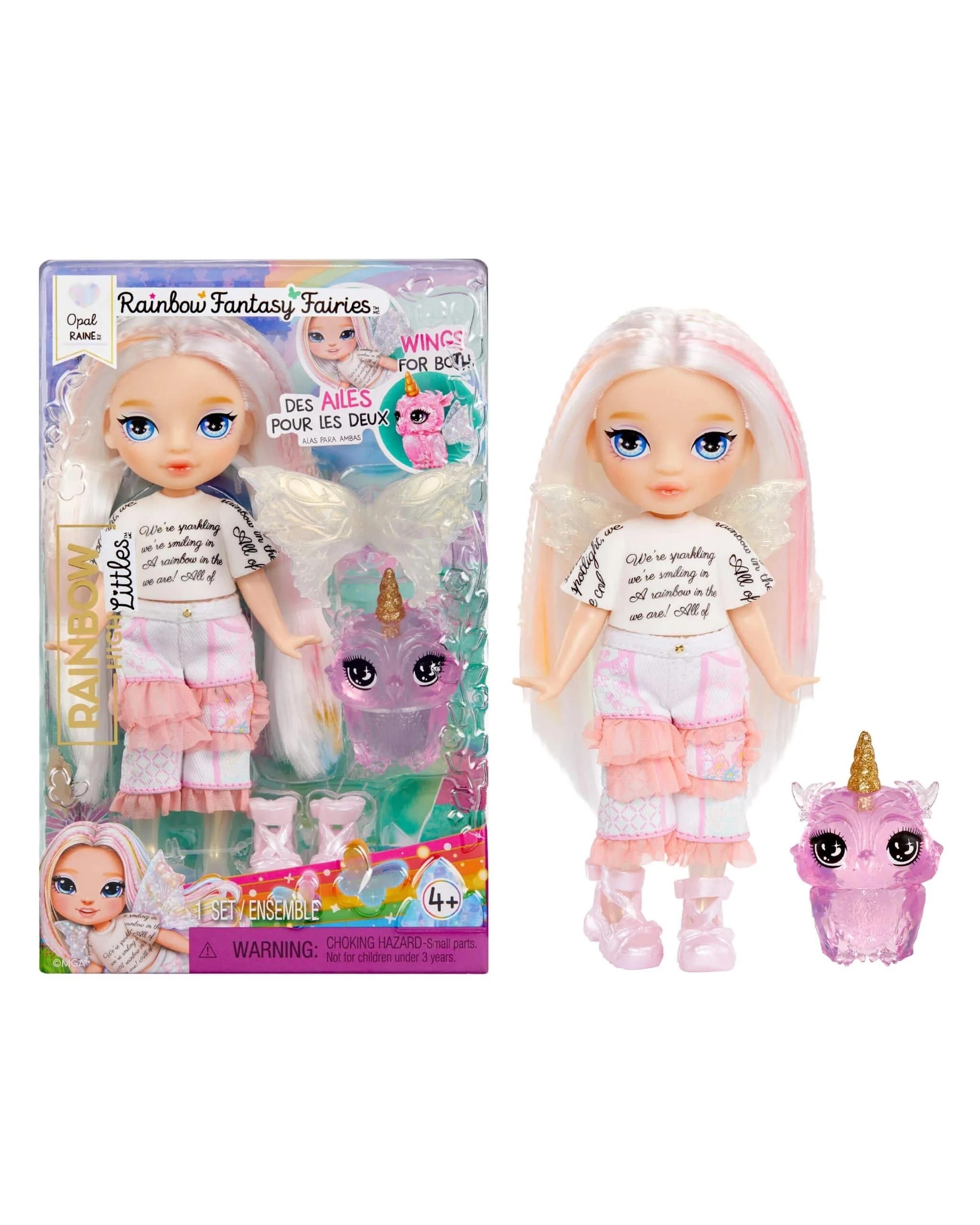 1 Rainbow High Littles Rainbow Fantasy Fairies Opal Raine Doll with Pet - Multi, 1 of 6