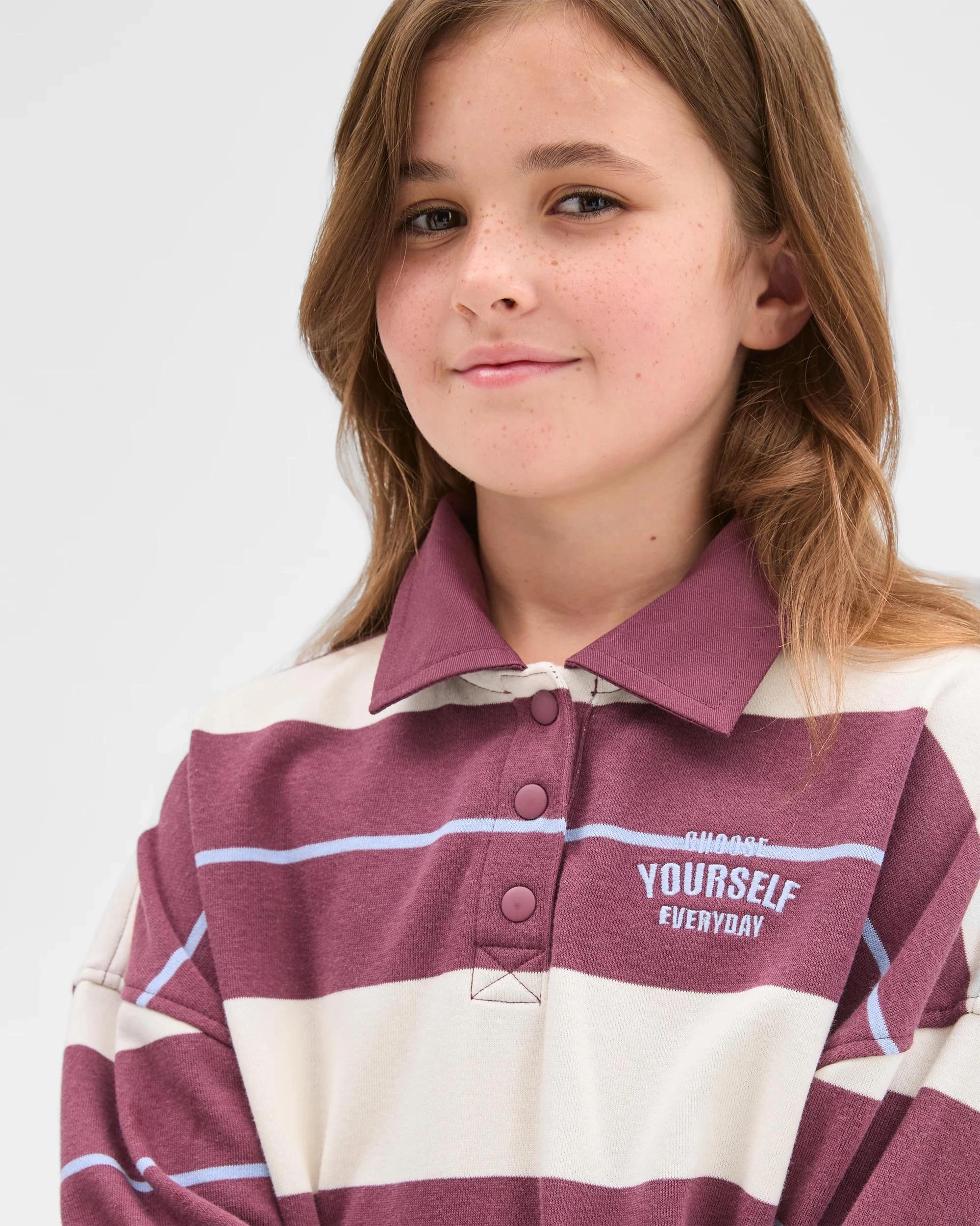 4 Target Australian Cotton Blend Striped Rugby Top and Short Set BURGUNDY, 4 of 7