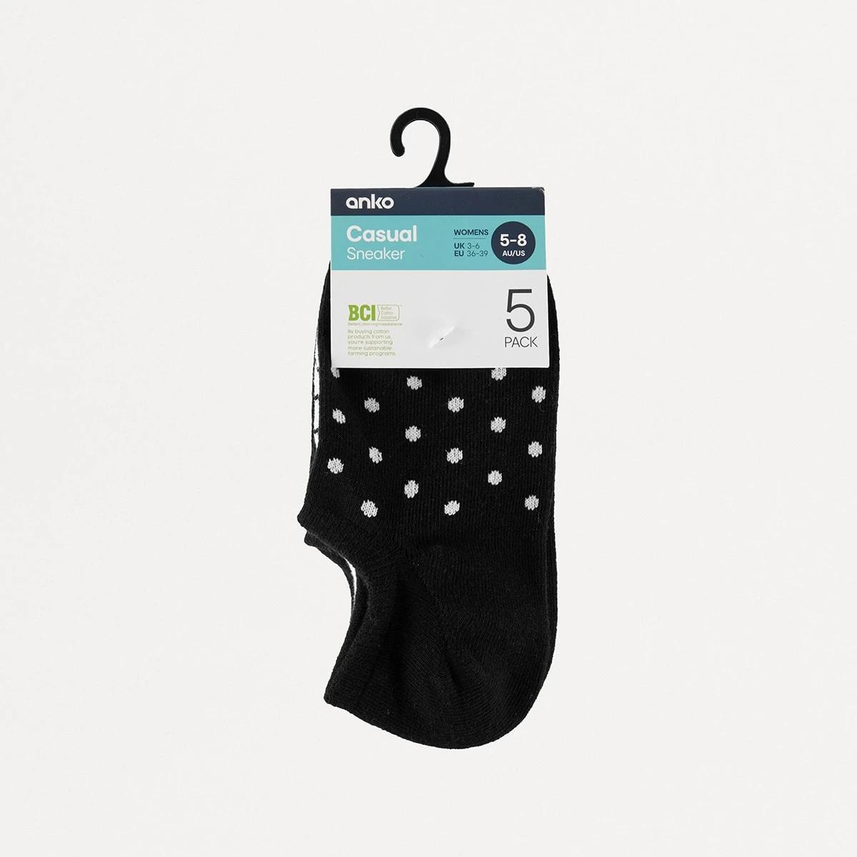 3 5 Pack Jacquard Sneaker Socks Mono, 3 of 3