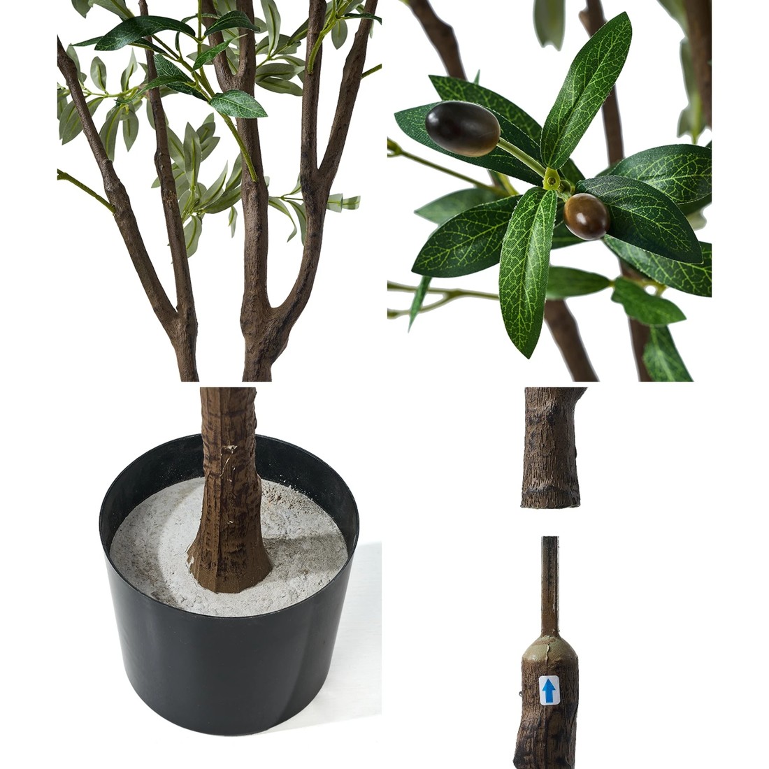 5 Livsip 180cm Artificial Olive Tree Lifelike Faux Potted Plant - Green, 5 of 10
