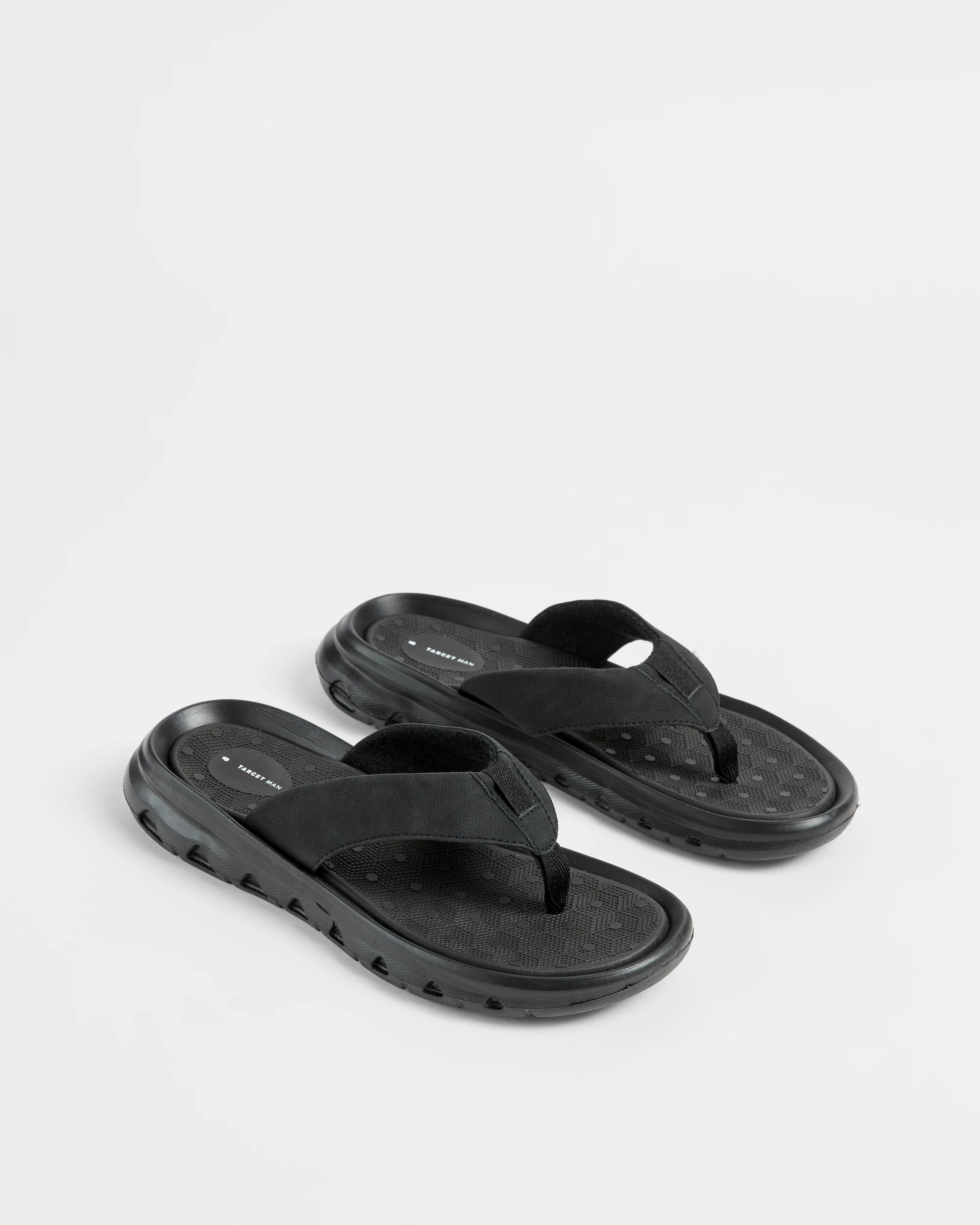 2 Target Mens Elevated Sporty Thongs BLACK, 2 of 3