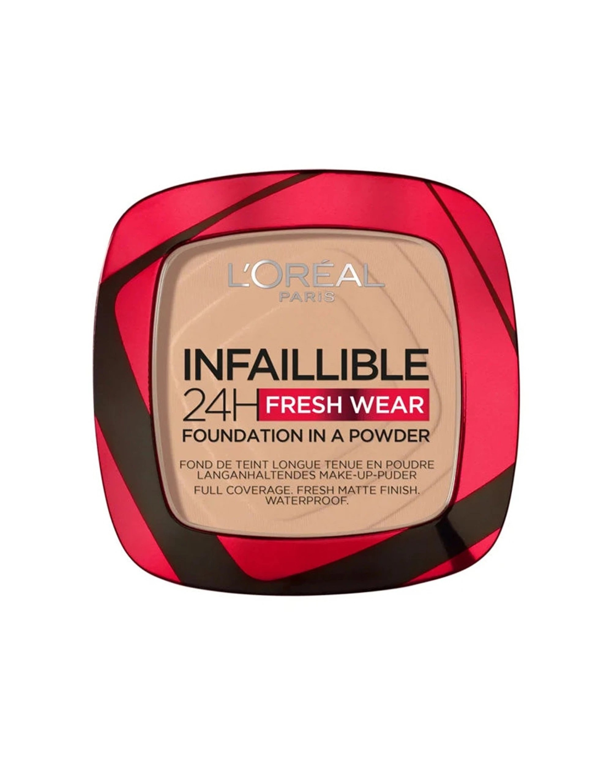 1 L'Oreal Paris Infallible Powder Foundation 32hr Fresh Wear Long Lasting Coverage 245 - Natural, 1 of 1