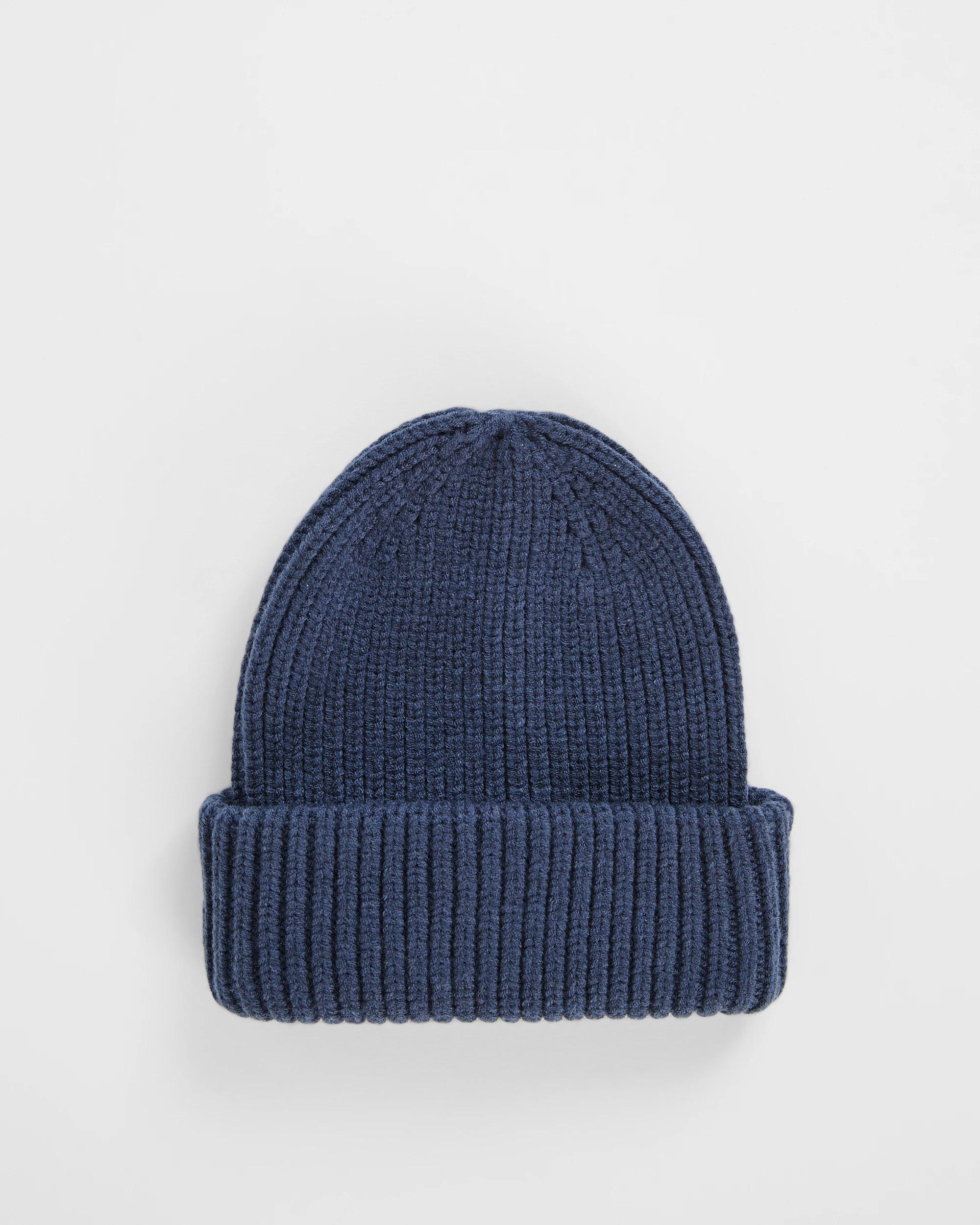 1 Target Kids Essential Rib Knit Beanie NAVY, 1 of 1