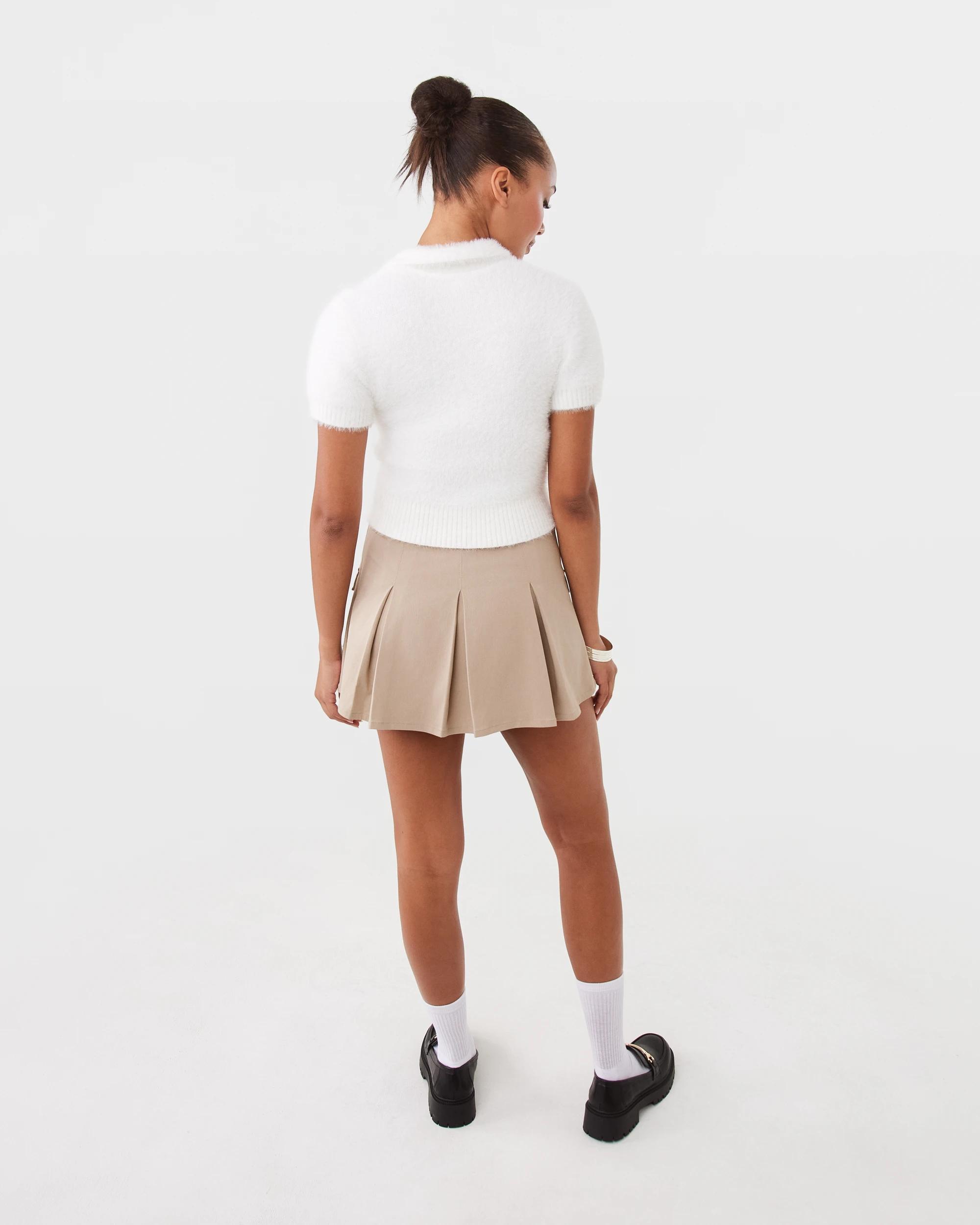 4 Eyelash Polo Top Snw White, 4 of 9