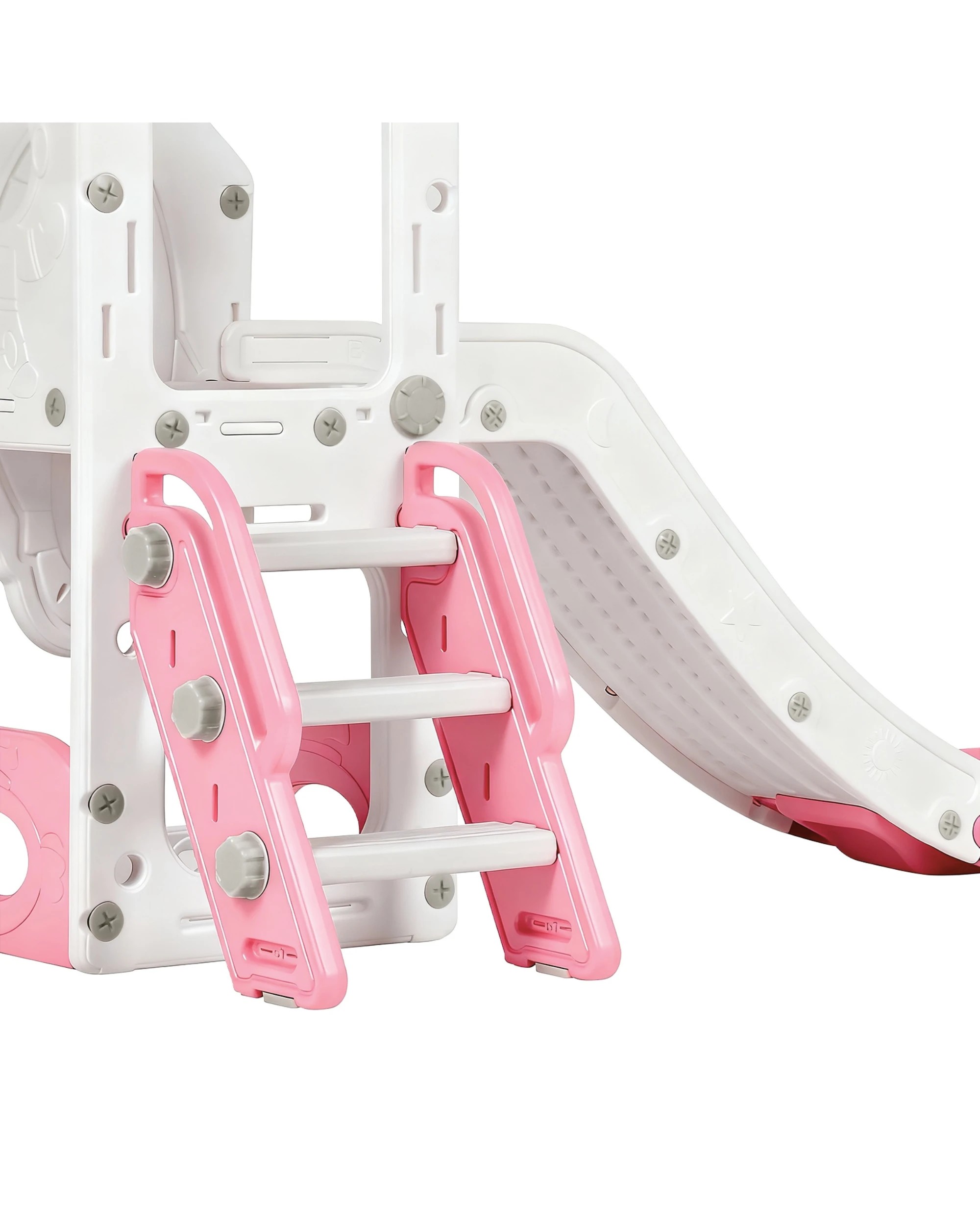 9 6 in 1 Toddler Slide Indoor Baby Slide Kids Playset Outdoor Playground, 9 of 10