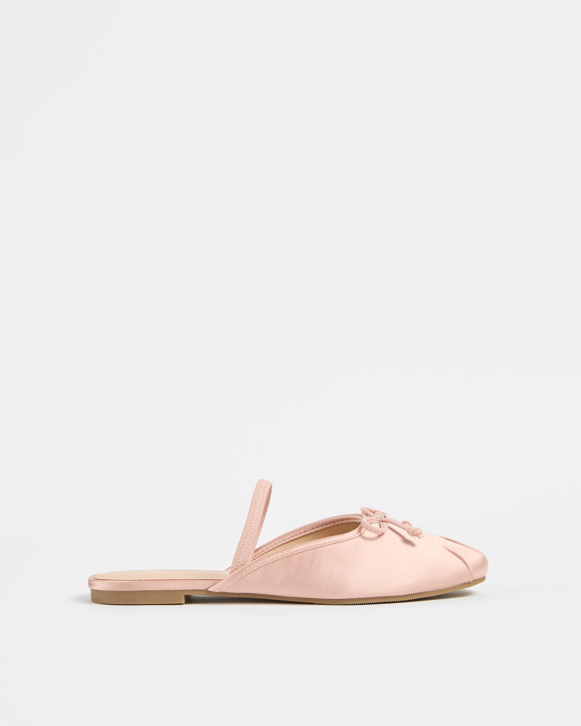 1 Target Womens Elastic Back Ballet Flat - Ella PINK SATIN, 1 of 3