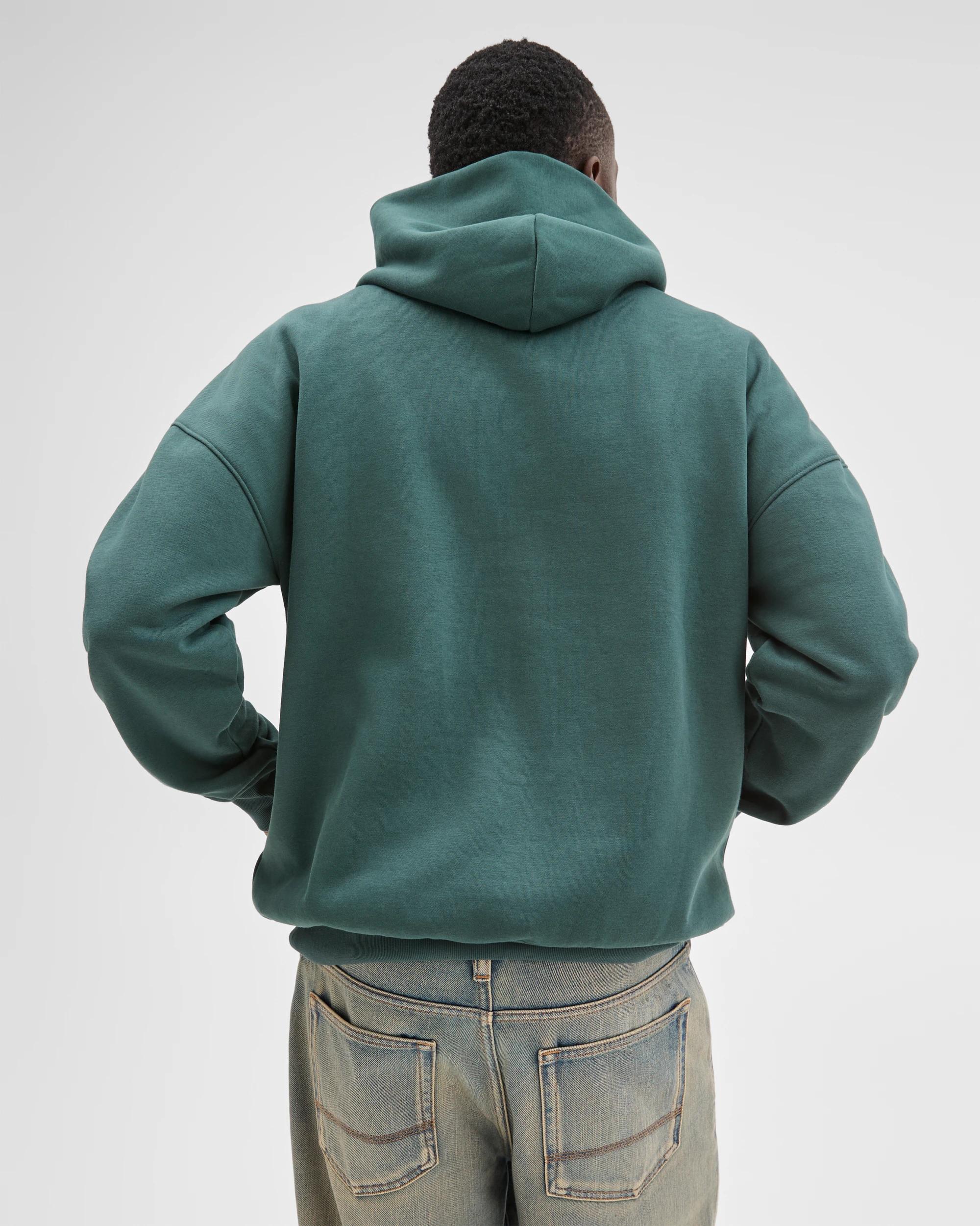 4 Commons Australian Cotton Blend Heavyweight Oversized Hoodie DARK FOREST, 4 of 7