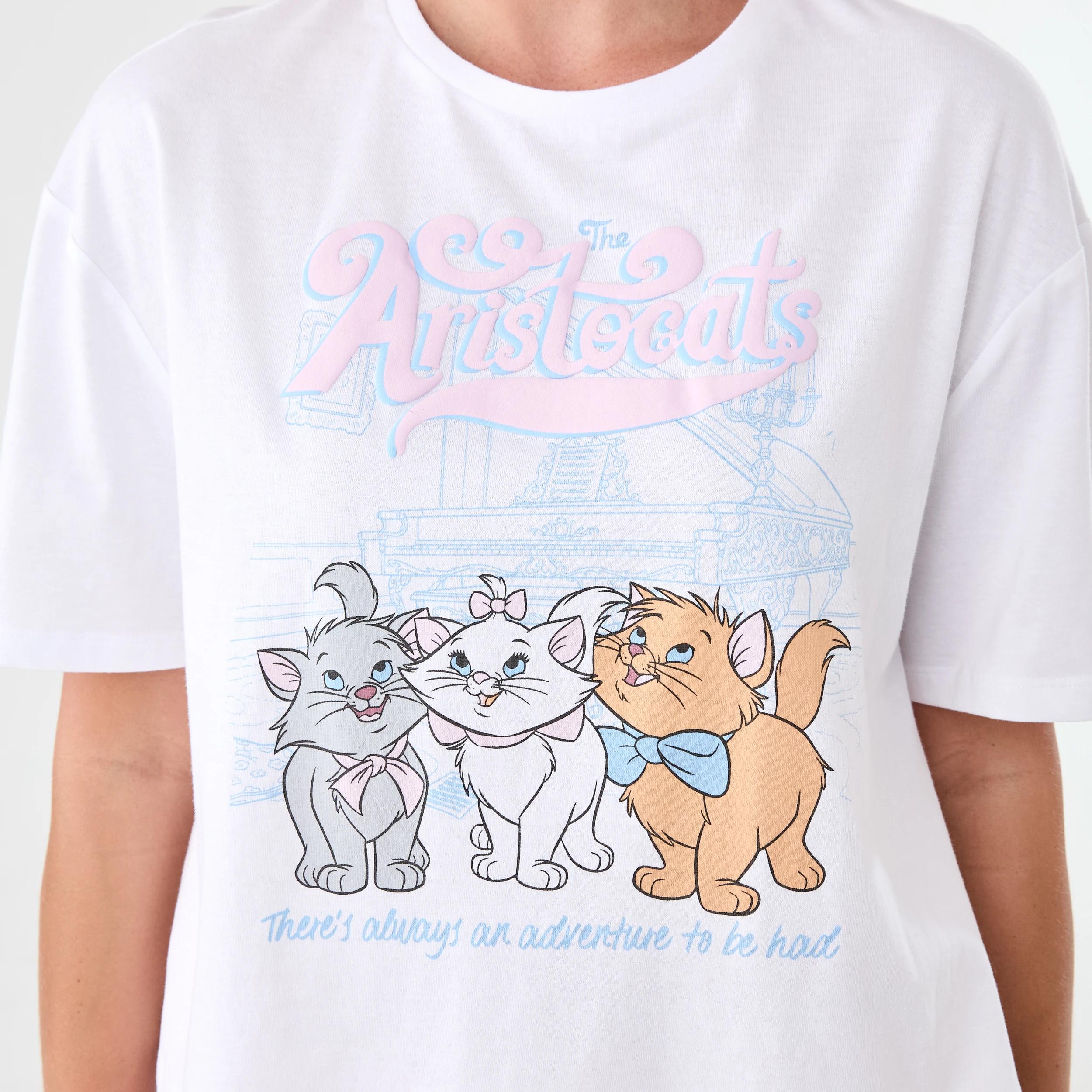 5 The Aristocats License Short Sleeve Knit Top and Woven Shorts Pyjama Set Aristocats, 5 of 7