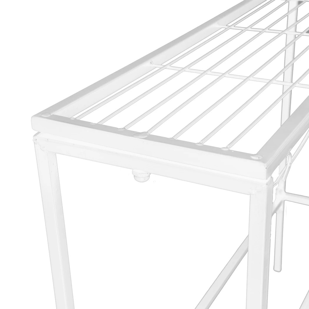 5 Levede 3 Tier Rectangle Shape Metal Plant Stand - White, 5 of 9