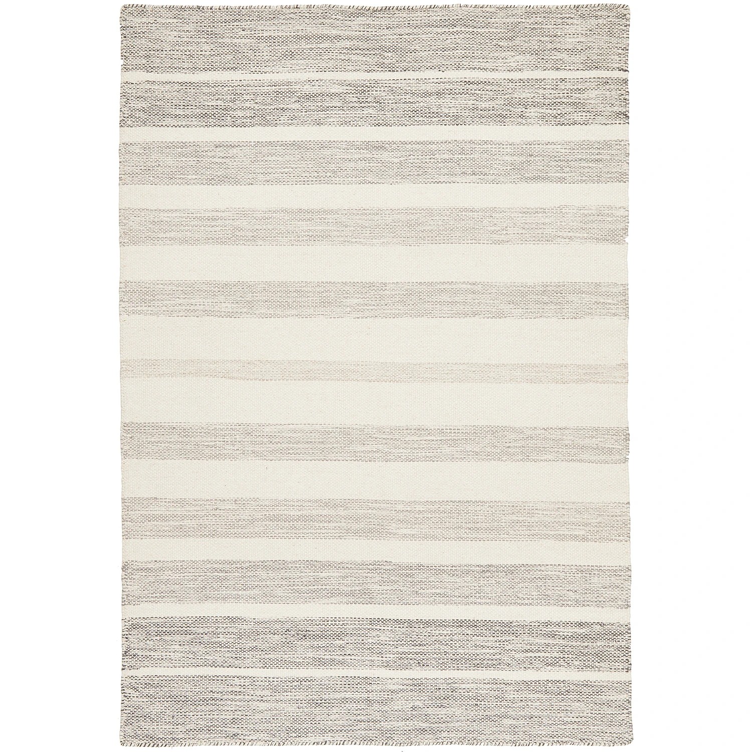2 Common Ground Rugs Nordica 309 225x155cm - Medium Hand Loomed Wool Floor Rug - Silver, 2 of 9