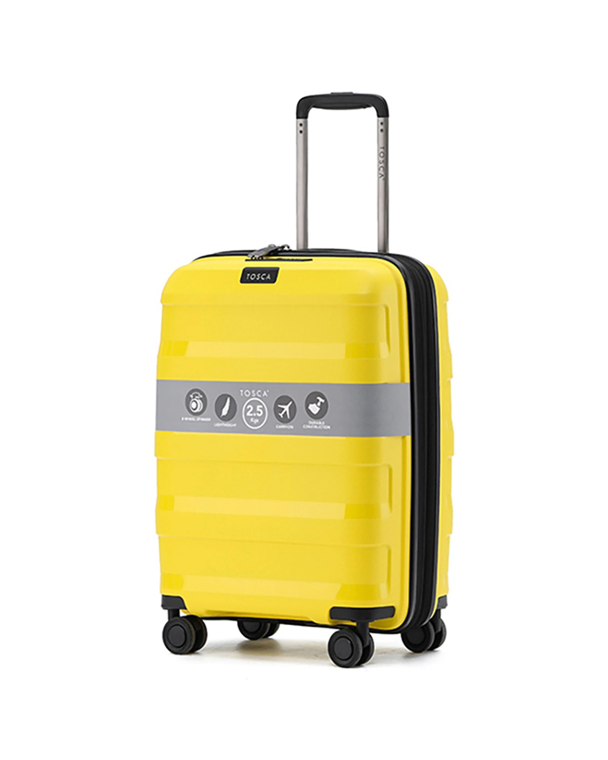 1 Tosca Comet Pp 20" Cabin Trolley Travel Suitcase Luggage - Yellow, 1 of 9