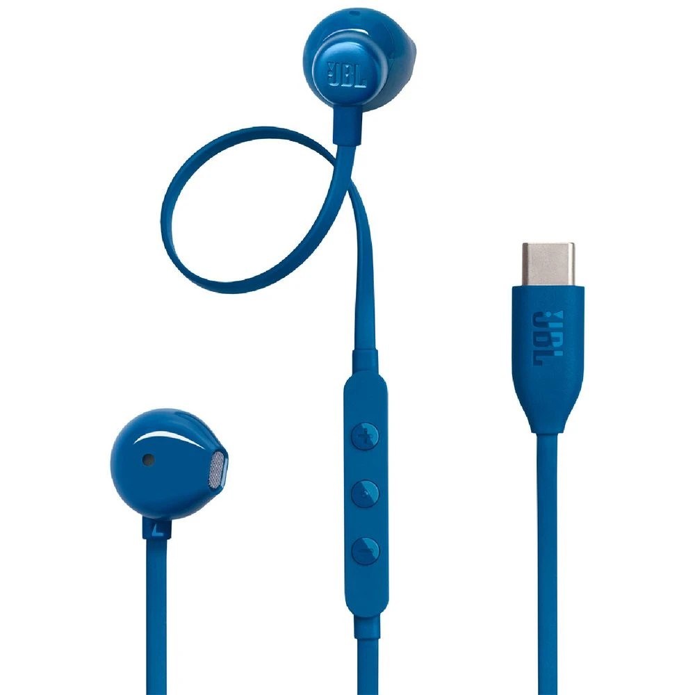 1 JBL Tune T305 USB-C Wired Headphones Blue, 1 of 7