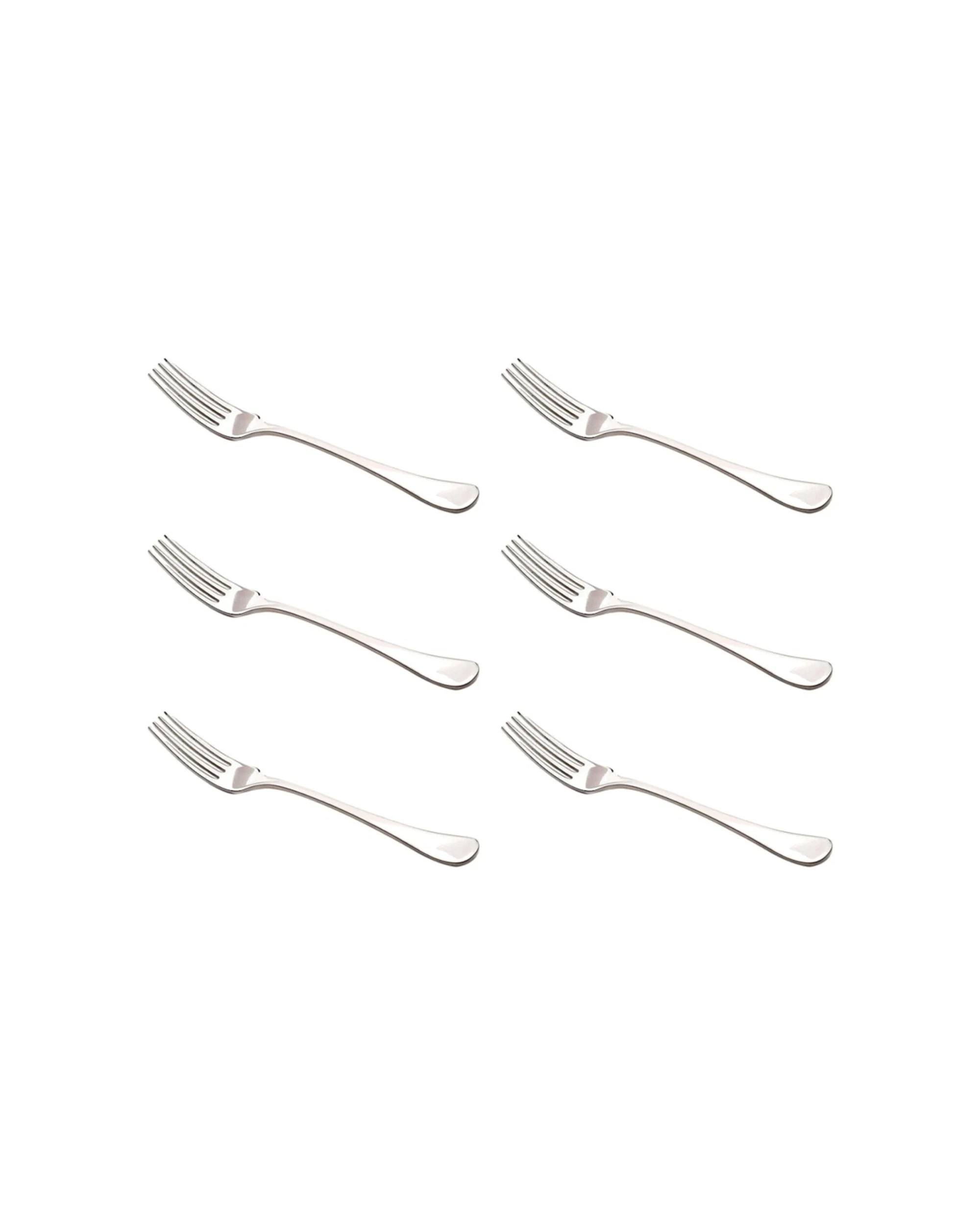 1 Maxwell & Williams 6PK Cosmopolitan Stainless Steel Table Fork Cutlery - Silver, 1 of 1