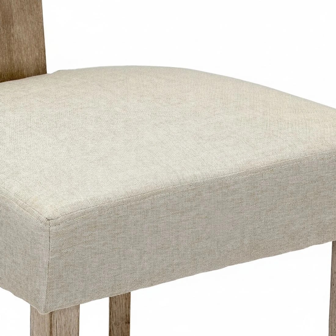 5 Artiss Dining Chairs Set of 4 Linen Fabric Wooden - White, 5 of 5