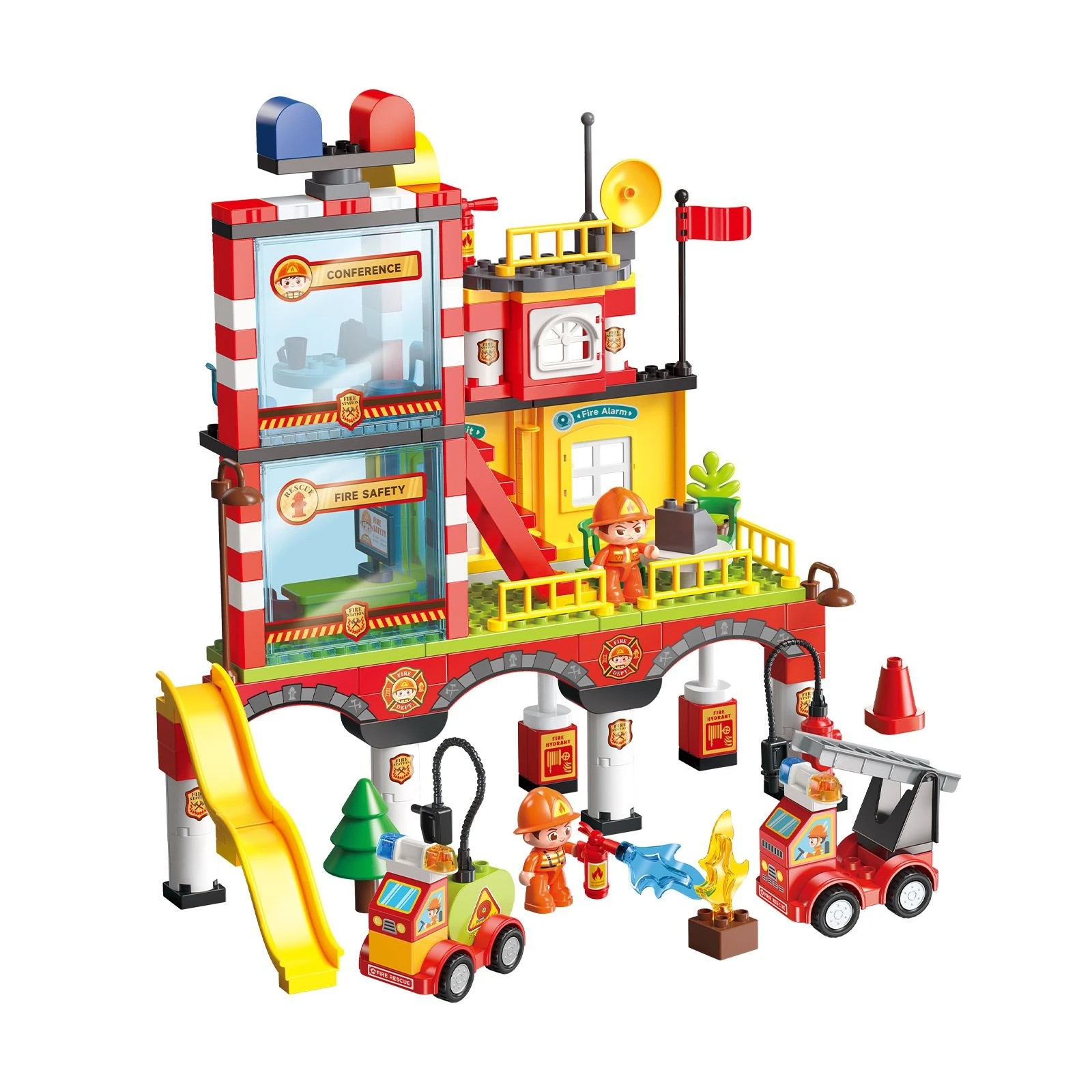 1 Ausway 173PCS Fire Station Building Blocks Set Pretend Rescue Construction Playset, STEM Educational Toys, 1 of 6