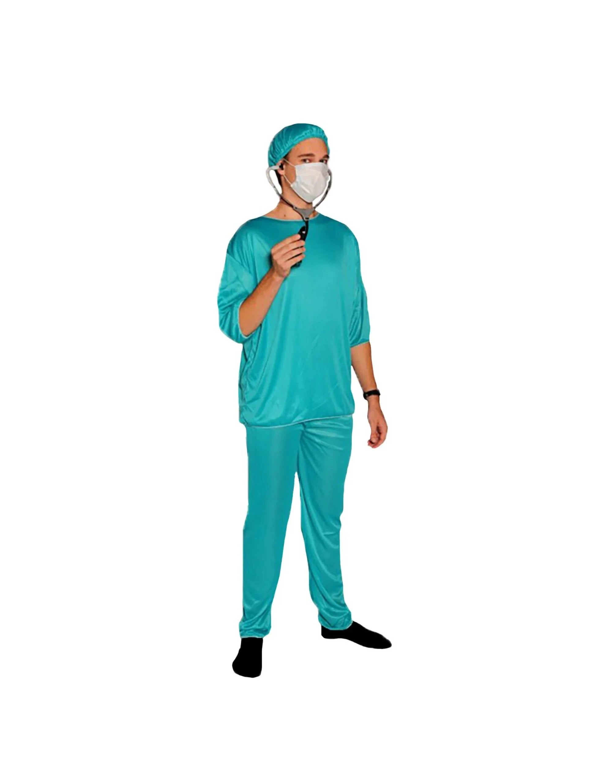 1 BR Costumes Men's Doctor Scrubs Costume with Surgical Face Mask, 1 of 1