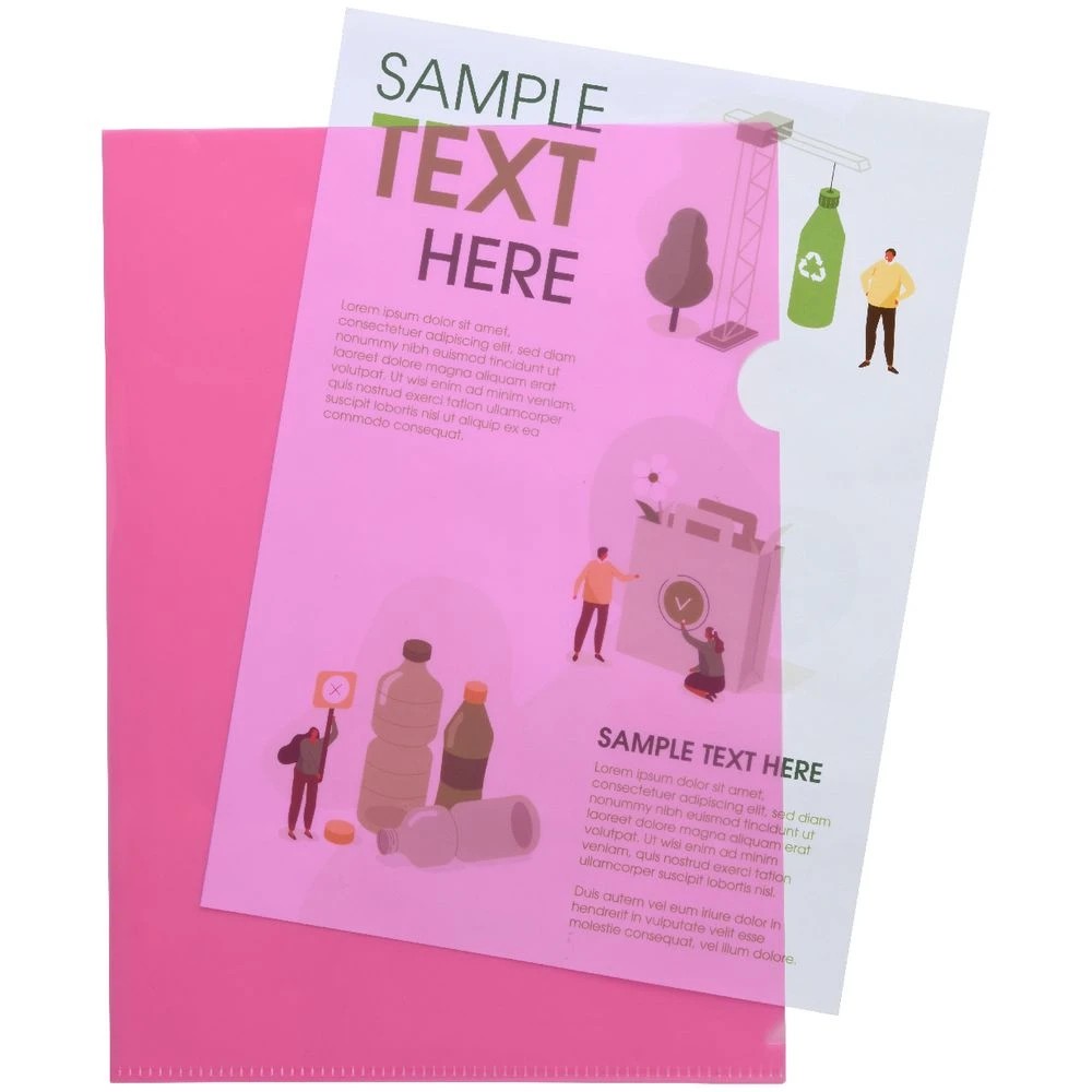 2 J.Burrows Recycled Letter File Single A4 Pink, 2 of 2