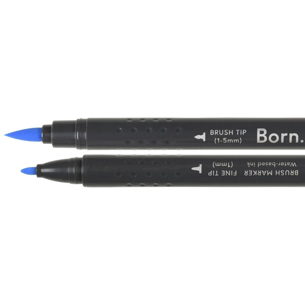 2 Born Professional Brush Dual-Tip Marker Mid Aqua 452, 2 of 4