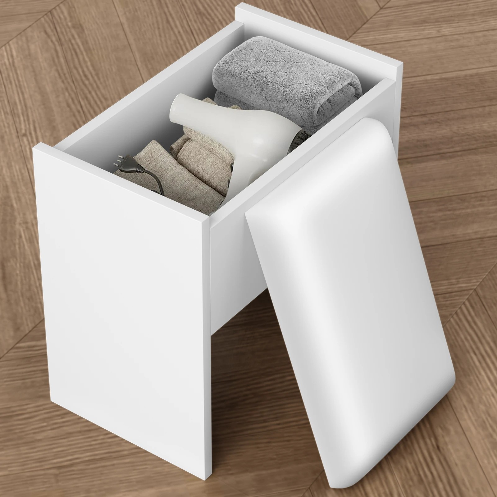 8 Alfordson Dressing Table Stool Floating Makeup LED Vanity Desk - White, 8 of 9