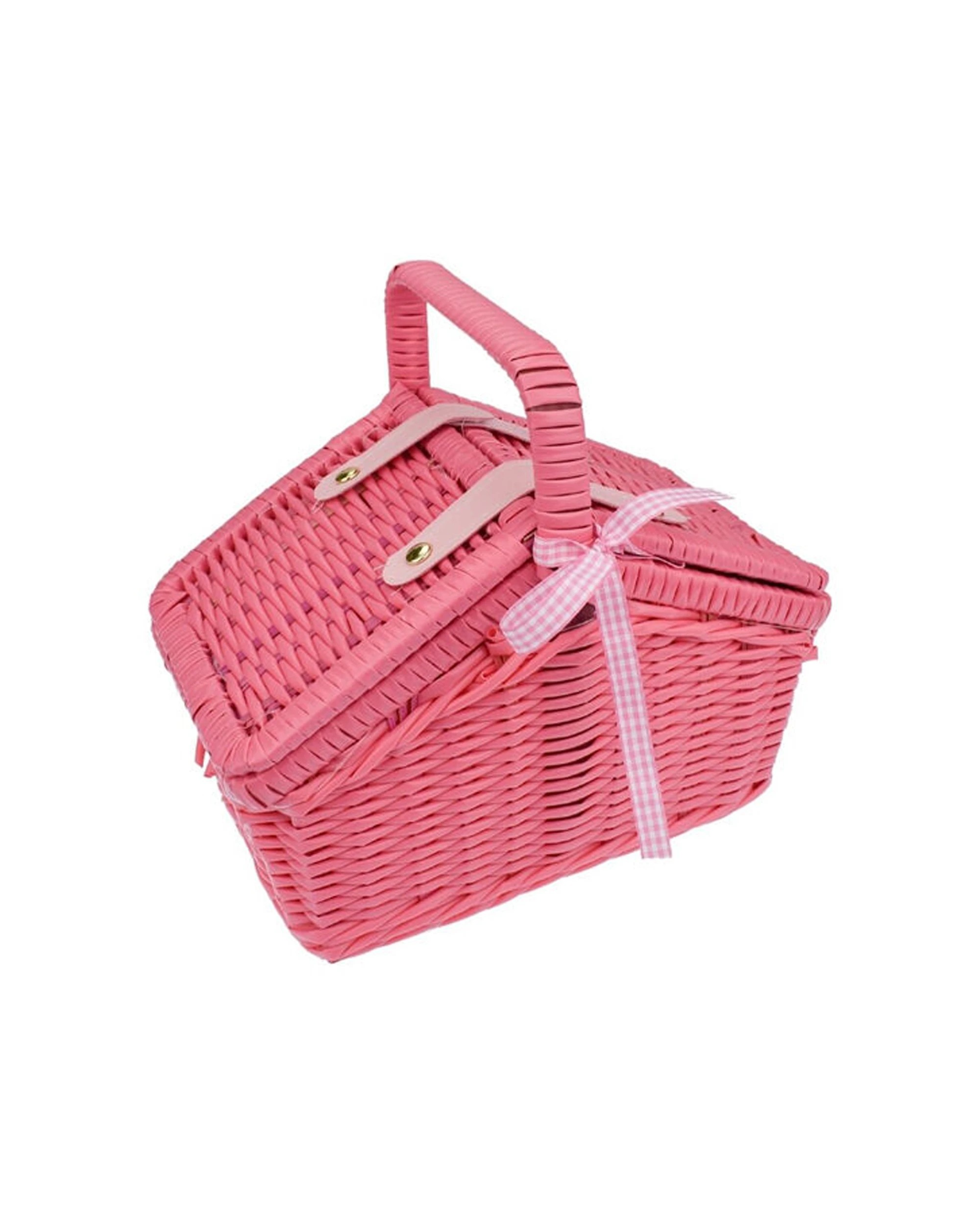 3 Kaper Kidz 18pc Rose Tin Tea Set With Picnic Basket Kids Pretend Play Toy - Pink, 3 of 7