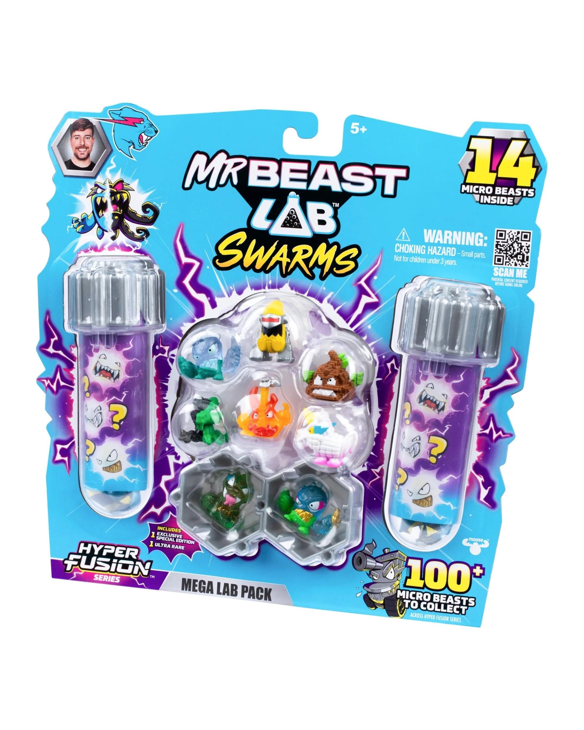 2 Mr Beast Lab Swarms Hyper Fusion Series Mega Lab 14 Figure Pack - Battle Banana, 2 of 7