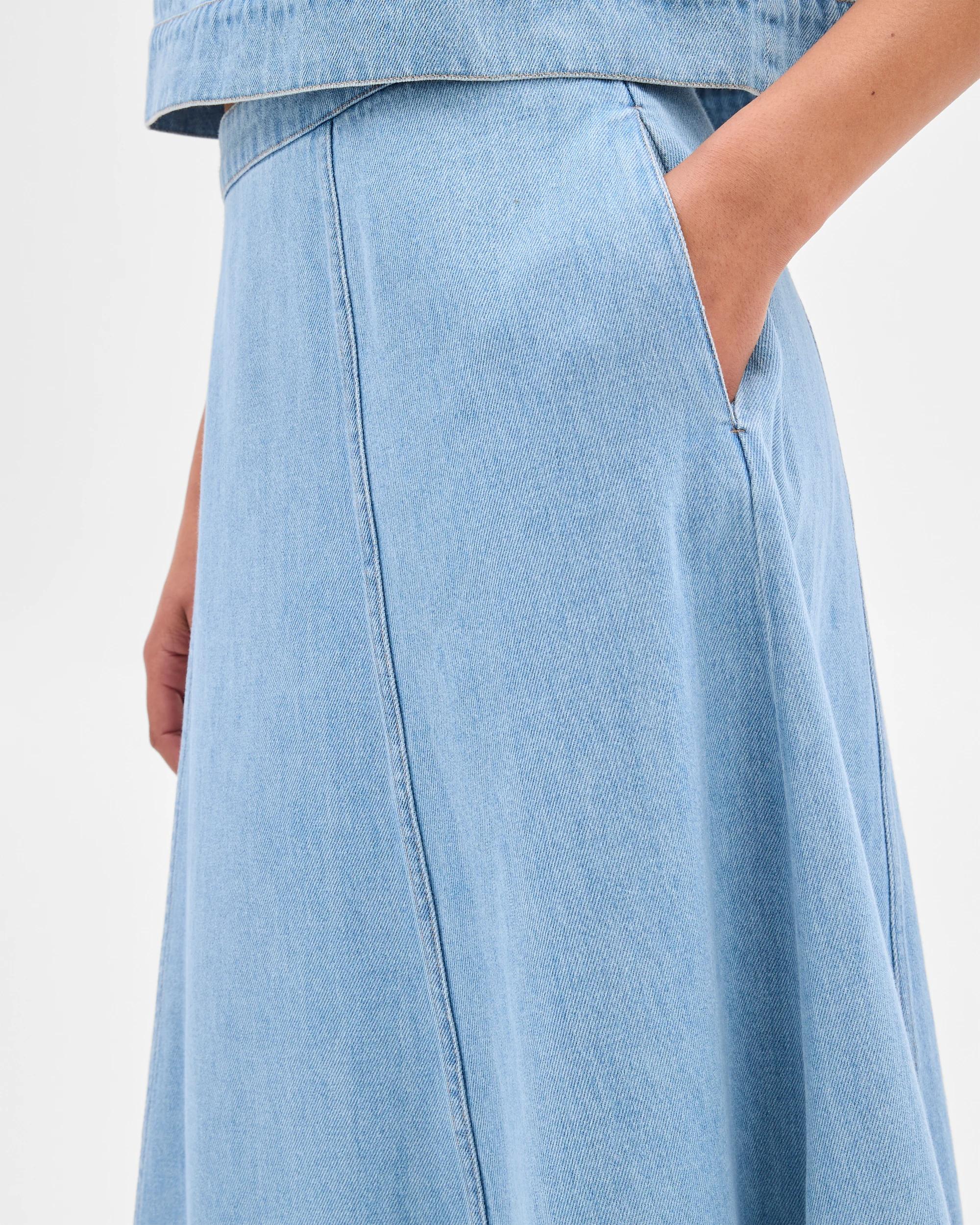 5 Target Panelled Denim Midi Skirt ERA BLUE, 5 of 5