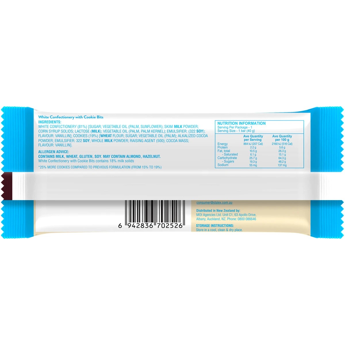 3 Hershey's Cookies 'N' Creme Bar 40g, 3 of 3