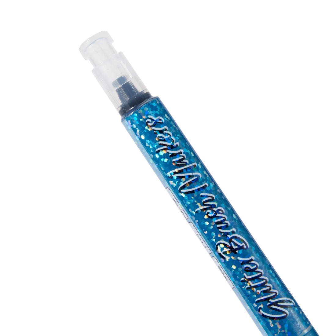 3 4 Pack Glitter Brush Markers - Blue, 3 of 5