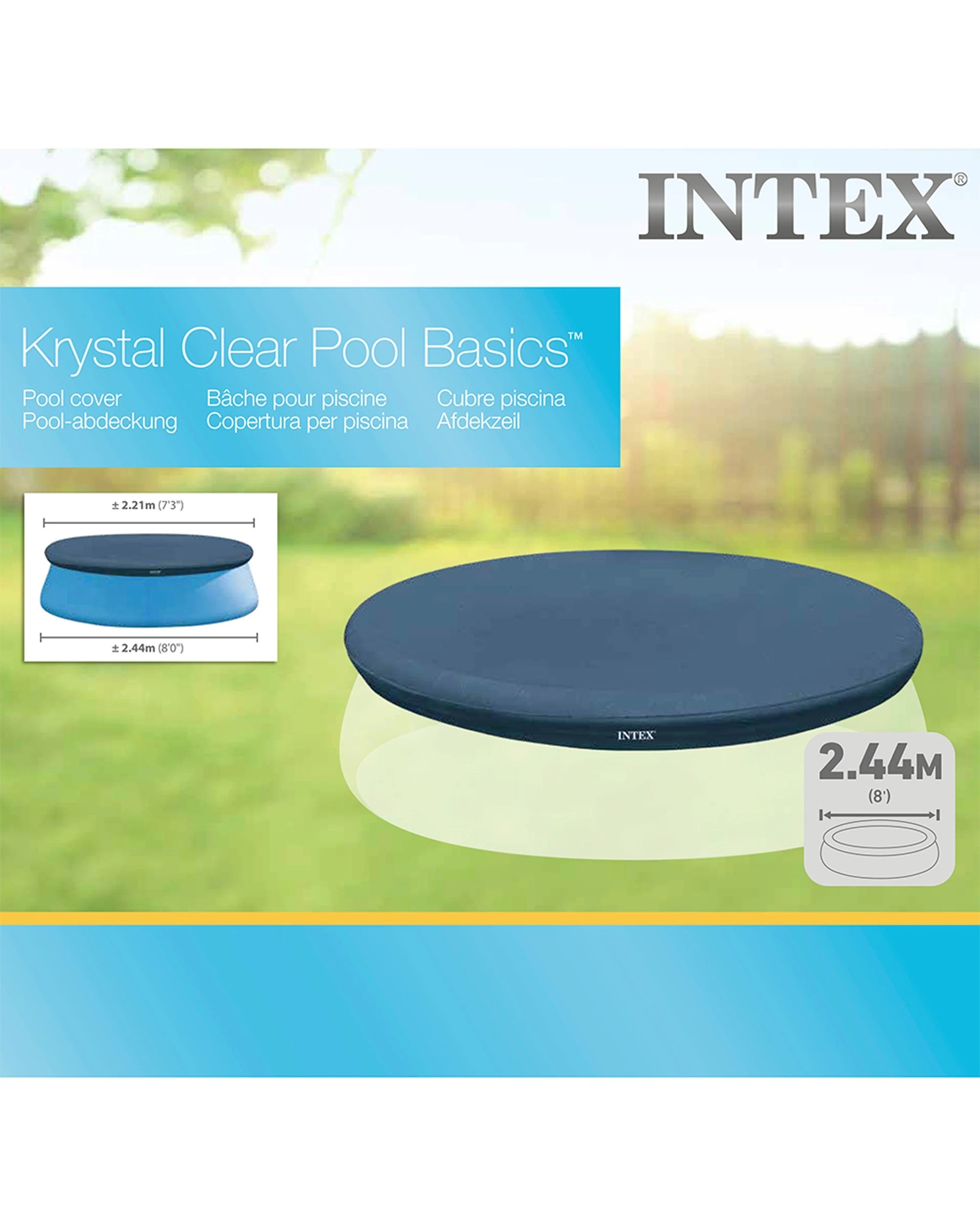 2 Intex Protection Cover For 8ft Above Ground Swimming Pool - Multi, 2 of 4