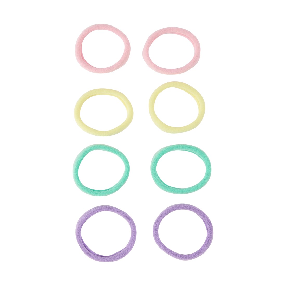 1 OXX Haircare 8 Piece Ponytailers - Purple, Pink, Yellow and Green, 1 of 4