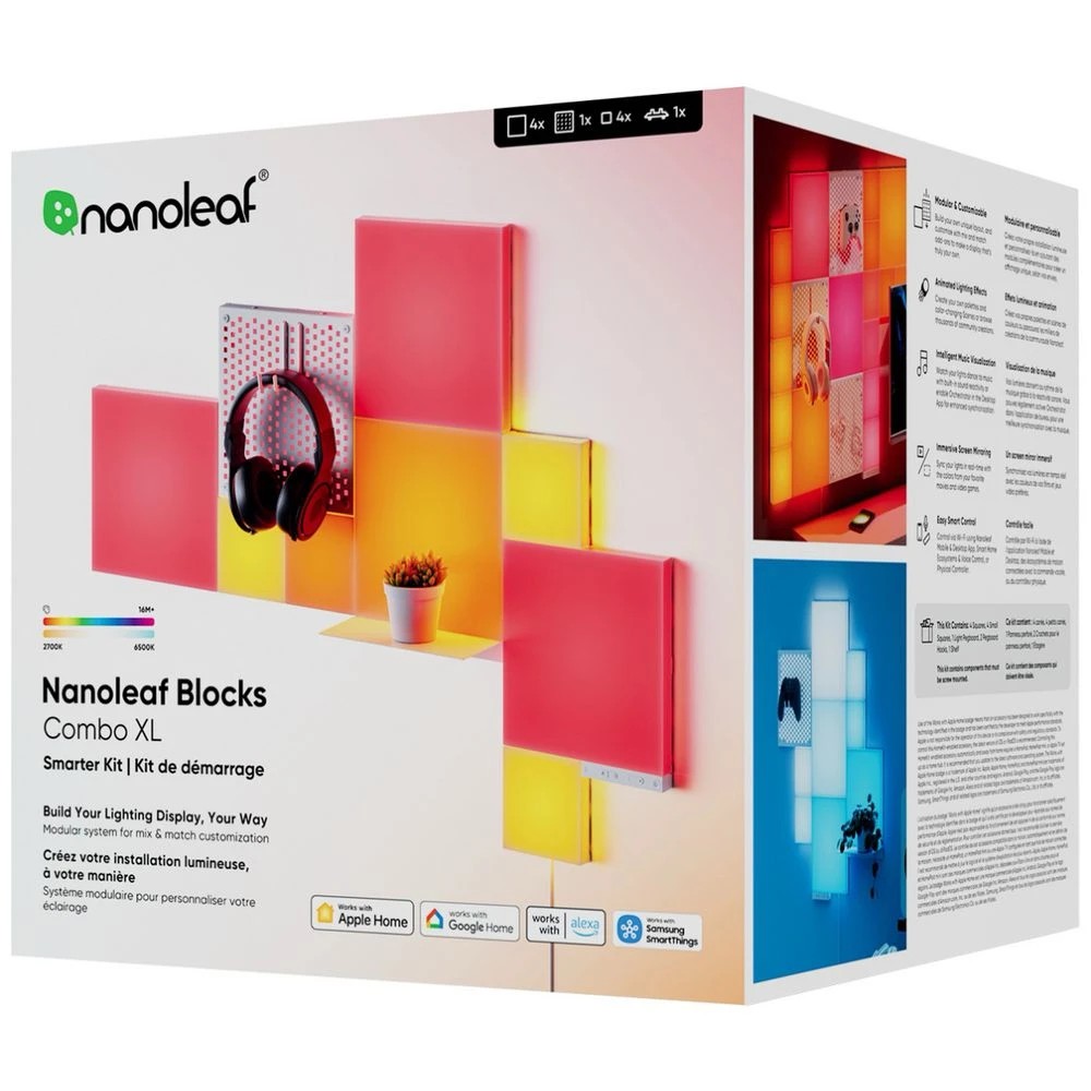 3 Nanoleaf Blocks Big Squares Add-On Kit 4 Pack, 3 of 7