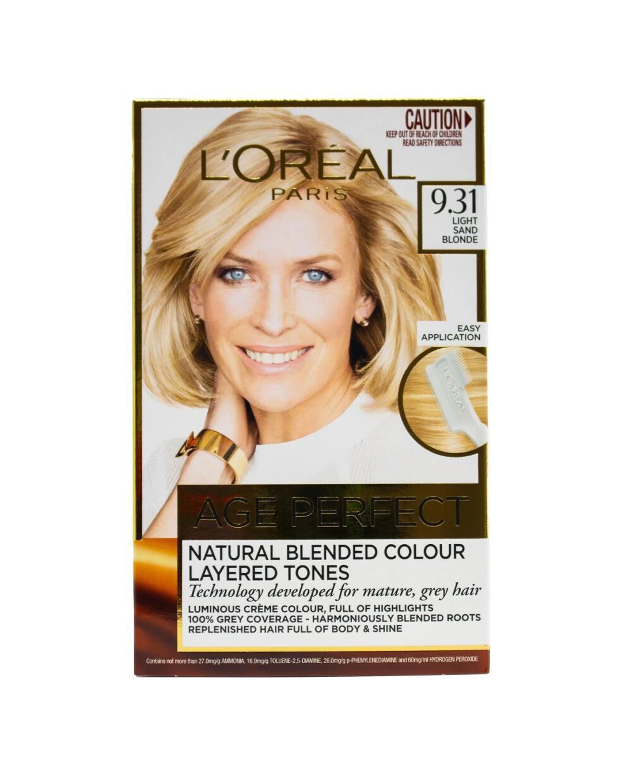 2 Loreal Age Perfect Hair Colour 6PK Mature Hair Layered Tone Creme Light Sand 9.31 - Multi, 2 of 5