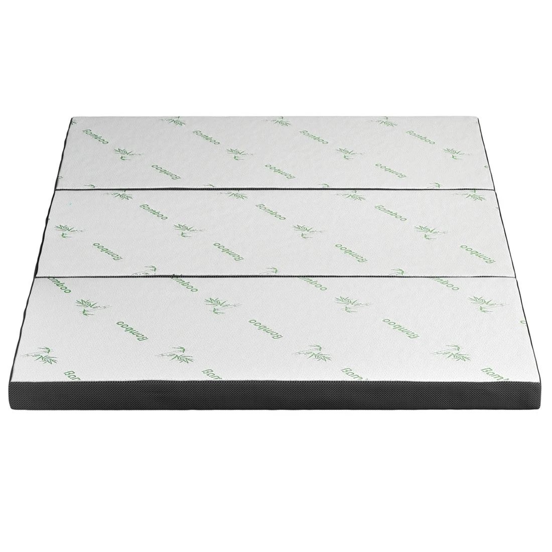 3 Giselle Foldable Mattress Folding Foam Mattresses Bamboo - Queen Bed - Black, 3 of 10