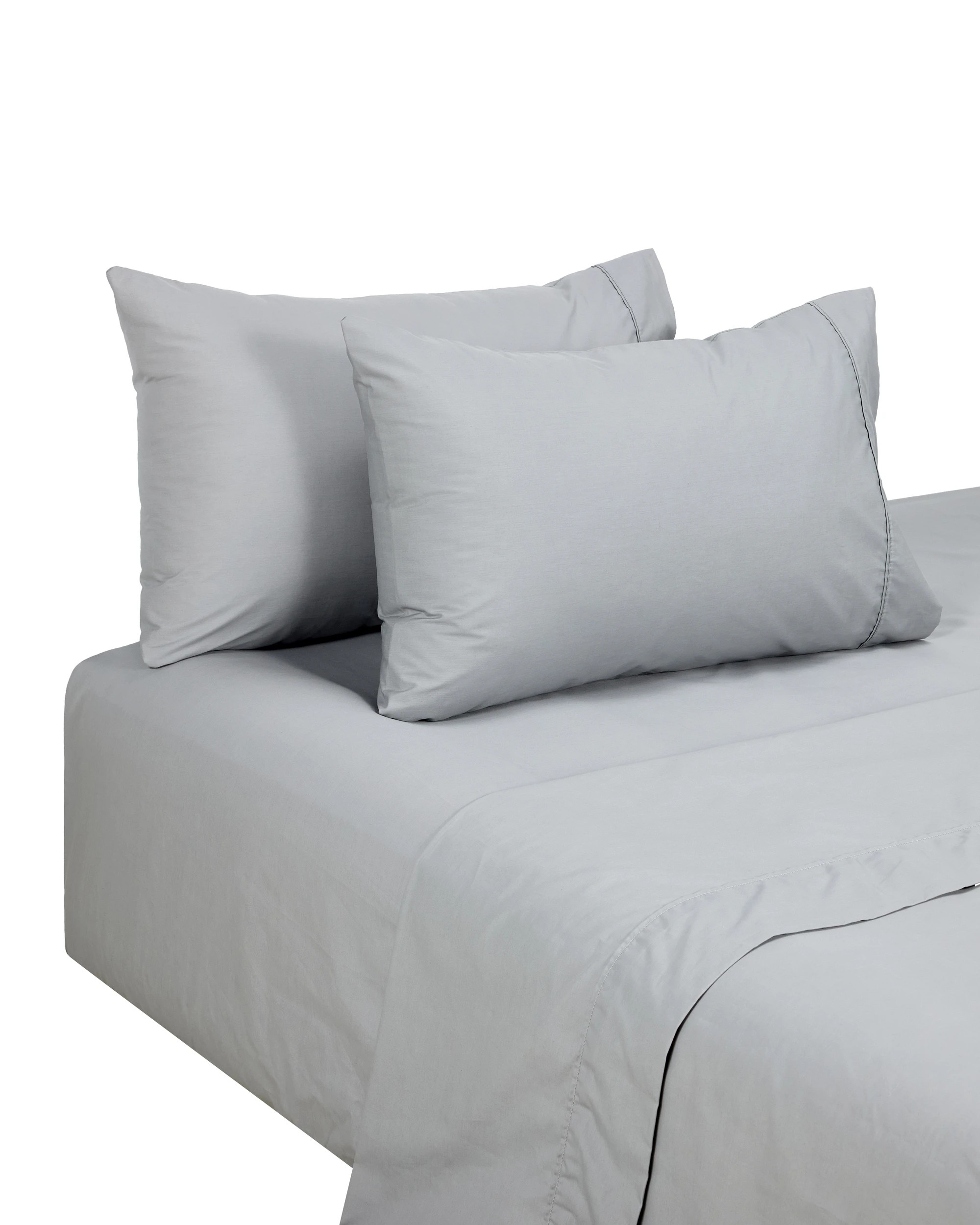 8 250 Thread Count Cotton Rich Sheet Set - King Bed, Light Grey, 8 of 10