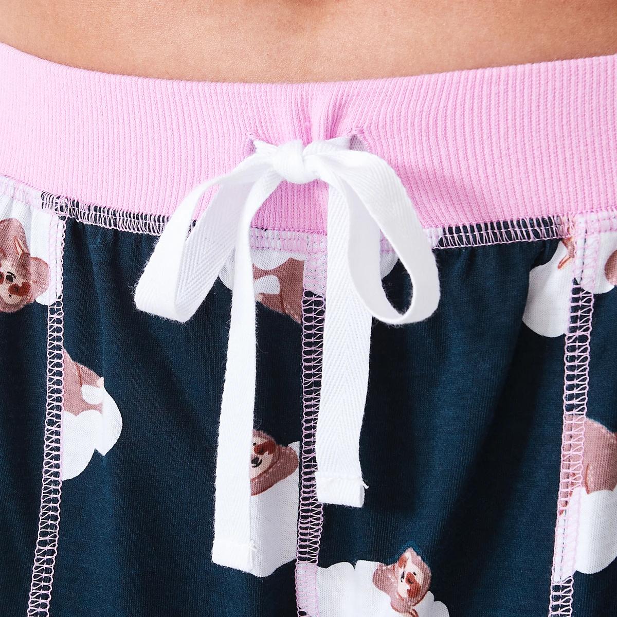 4 Cuffed Printed Pants Slep Sloth, 4 of 6