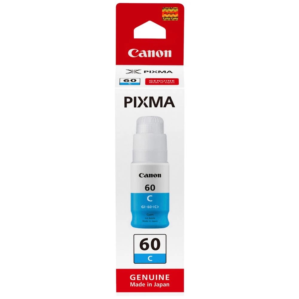 1 Canon 70mL MegaTank Ink Bottle Cyan GI 60, 1 of 2