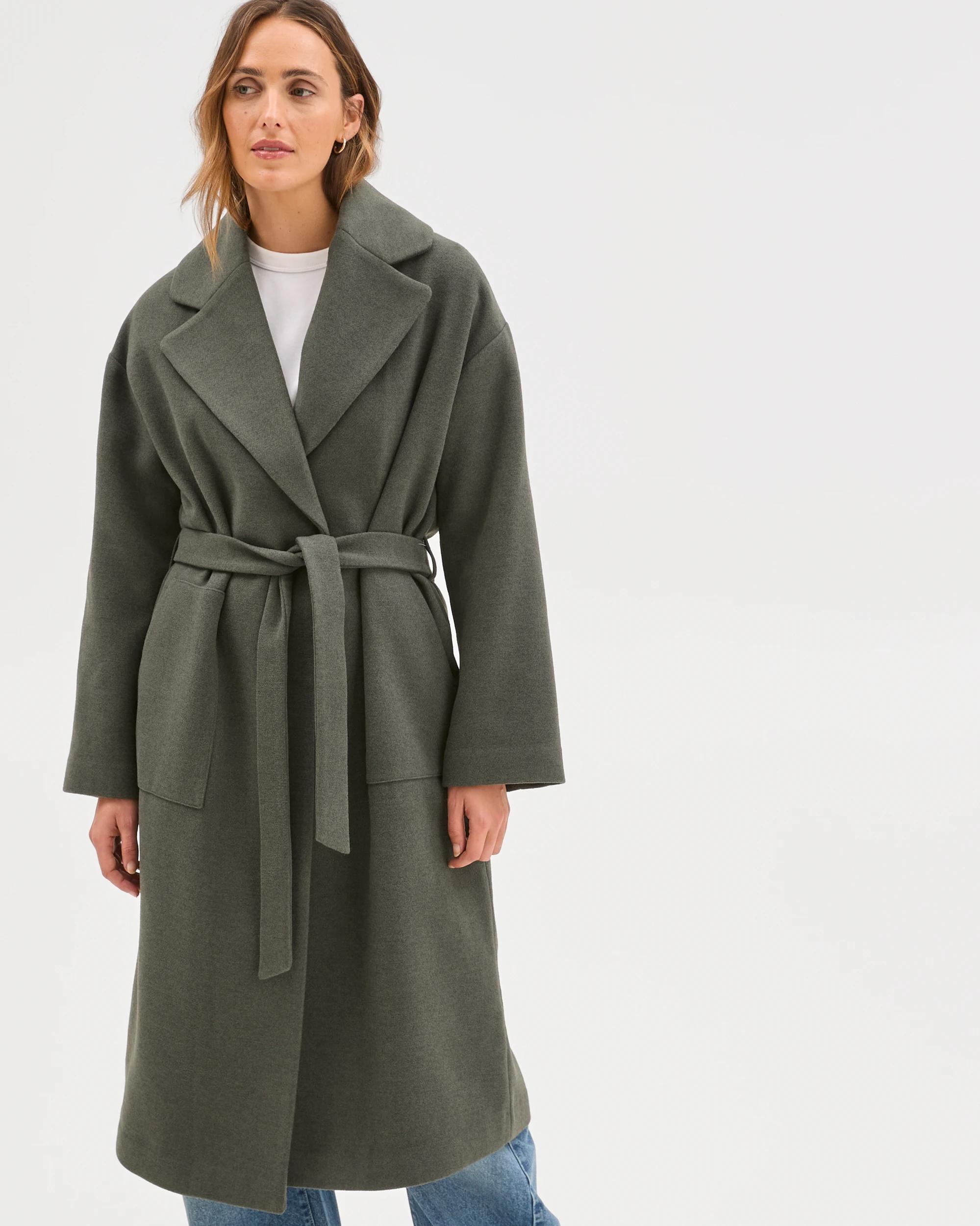 7 Target Woman Soft Wrap Coat OREGANO, 7 of 9