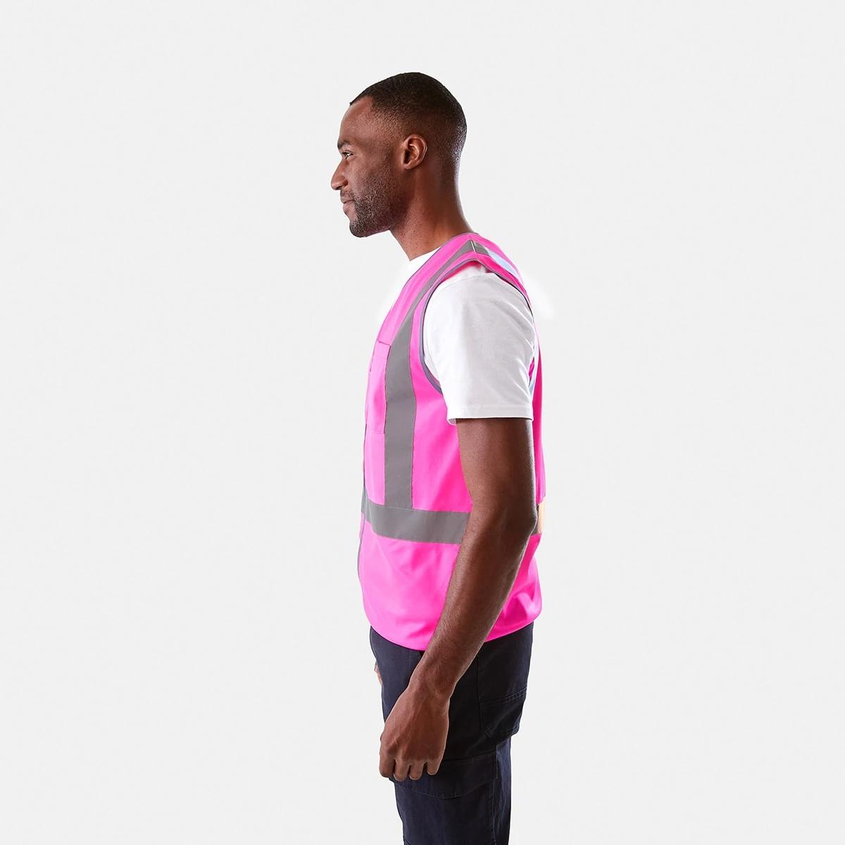 5 Workwear Hi-Visibility Vest SAFETY PINK, 5 of 10