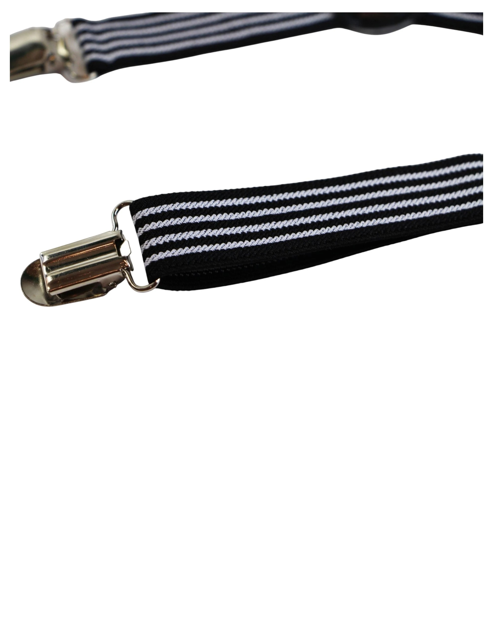 3 Zasel Boys Adjustable Black & White Striped Patterned Suspenders - Multi, 3 of 4