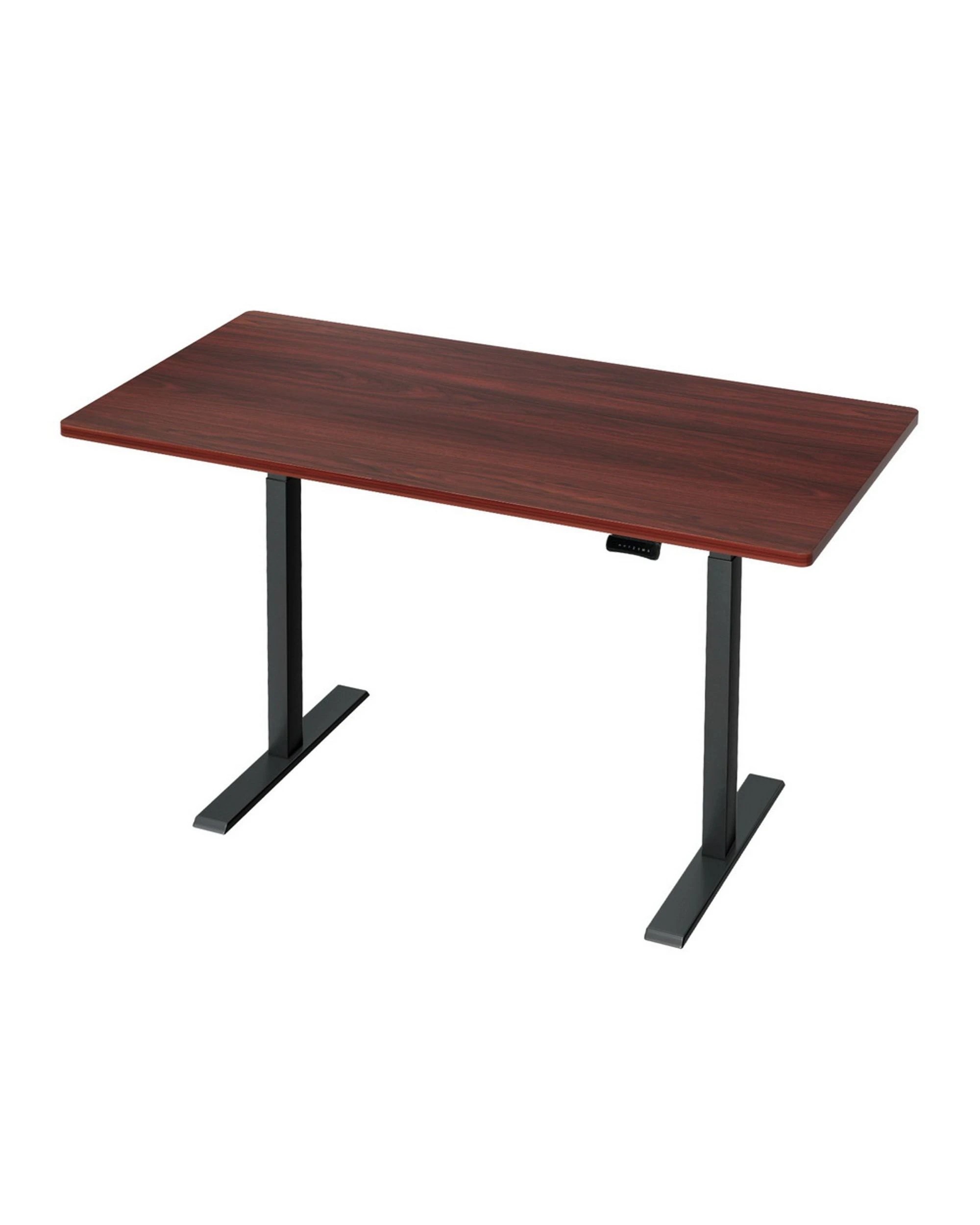 1 Artiss Standing Desk Motorised Dual Motor Walnut 140CM - Brown, 1 of 5