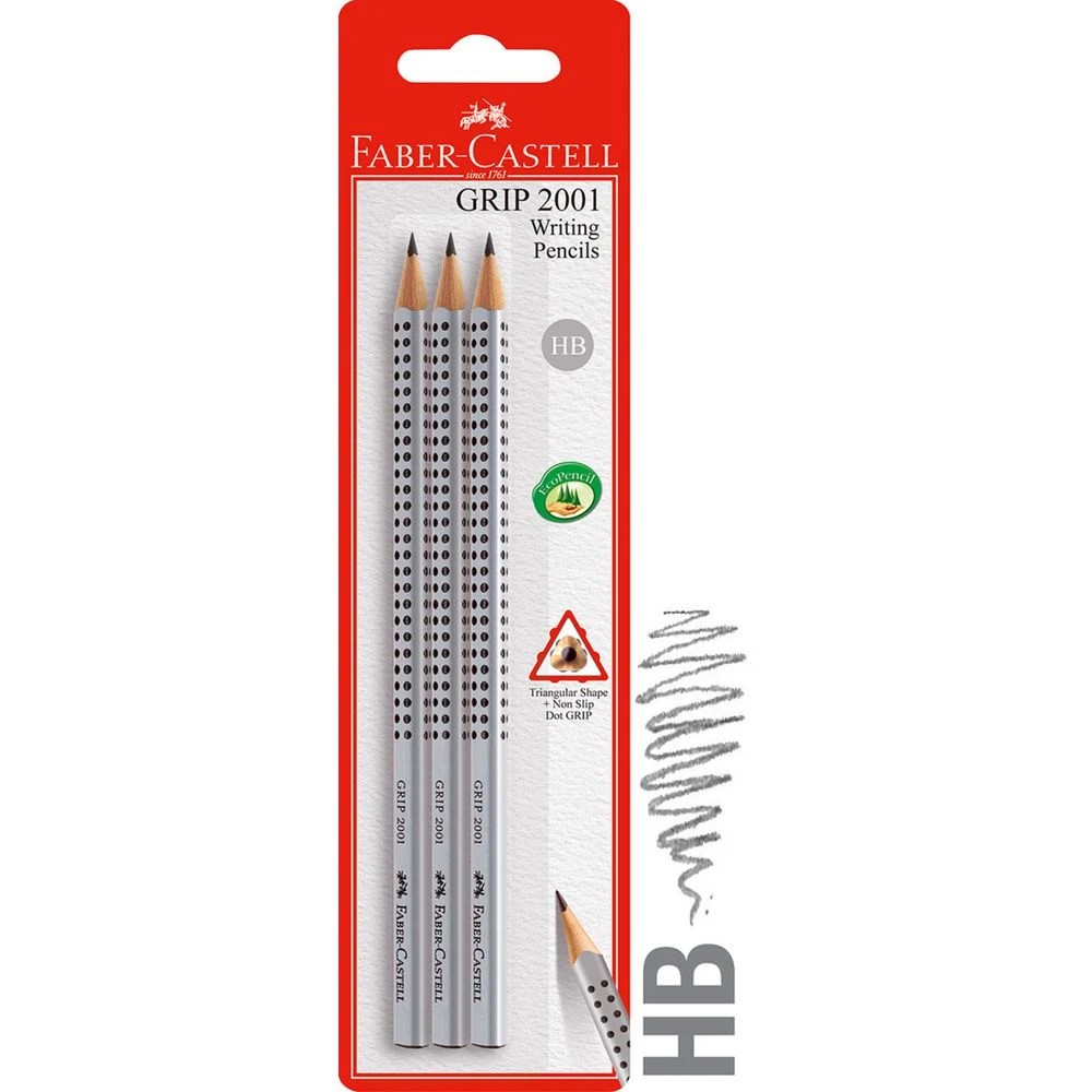 5 Faber-Castell Triangular Grip Graphite Pencils HB 3 Pack, 5 of 6