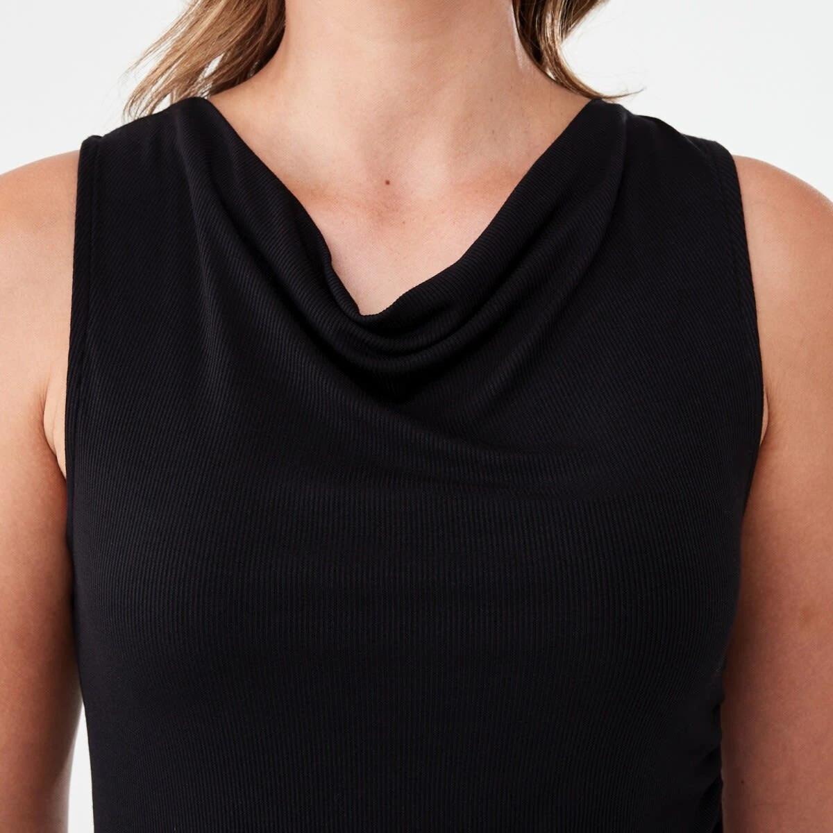 5 Sleeveless Drape Cowl Neck Top BLACK, 5 of 6