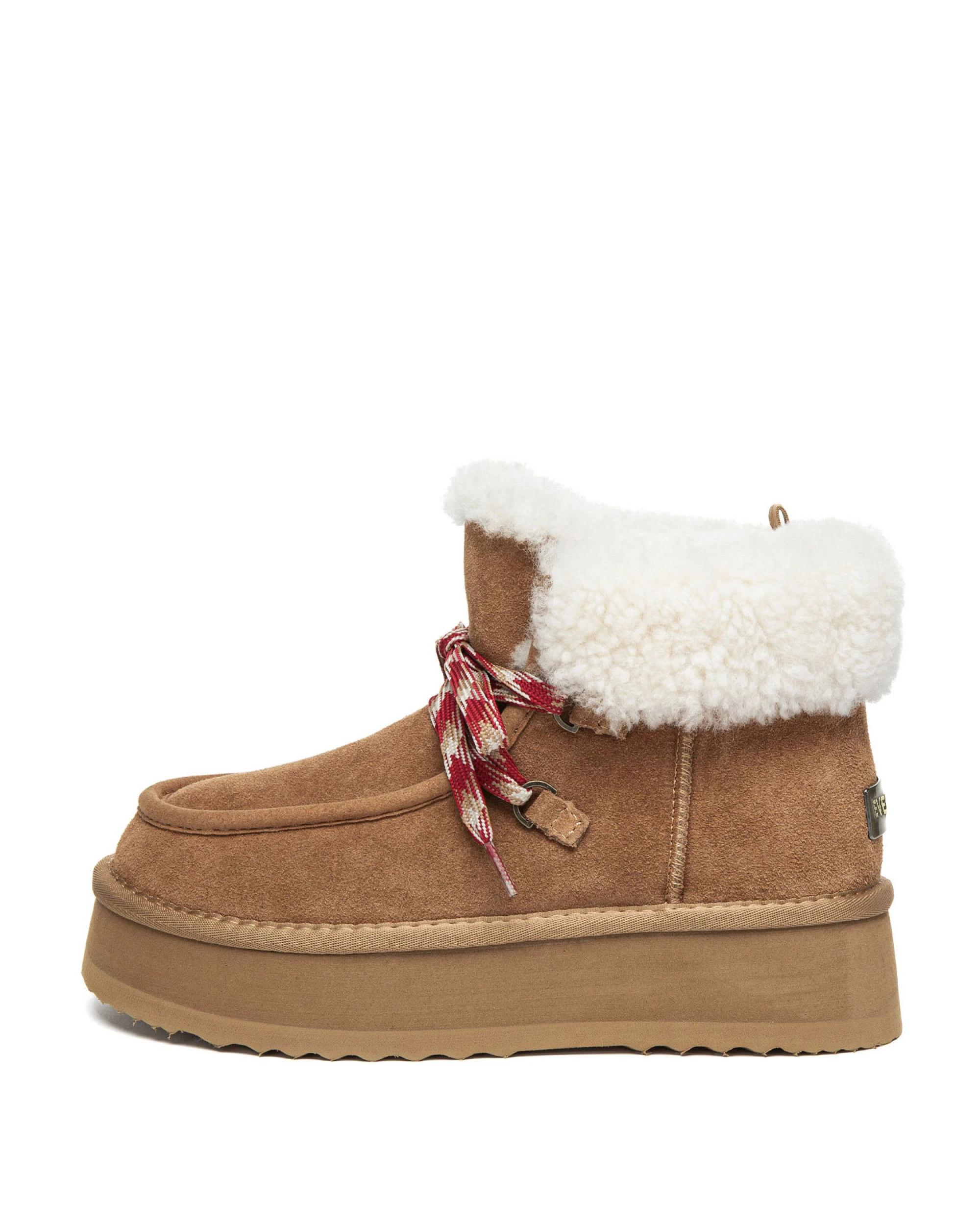 4 Everau Womens Honour Platform Boots CHESTNUT, 4 of 5