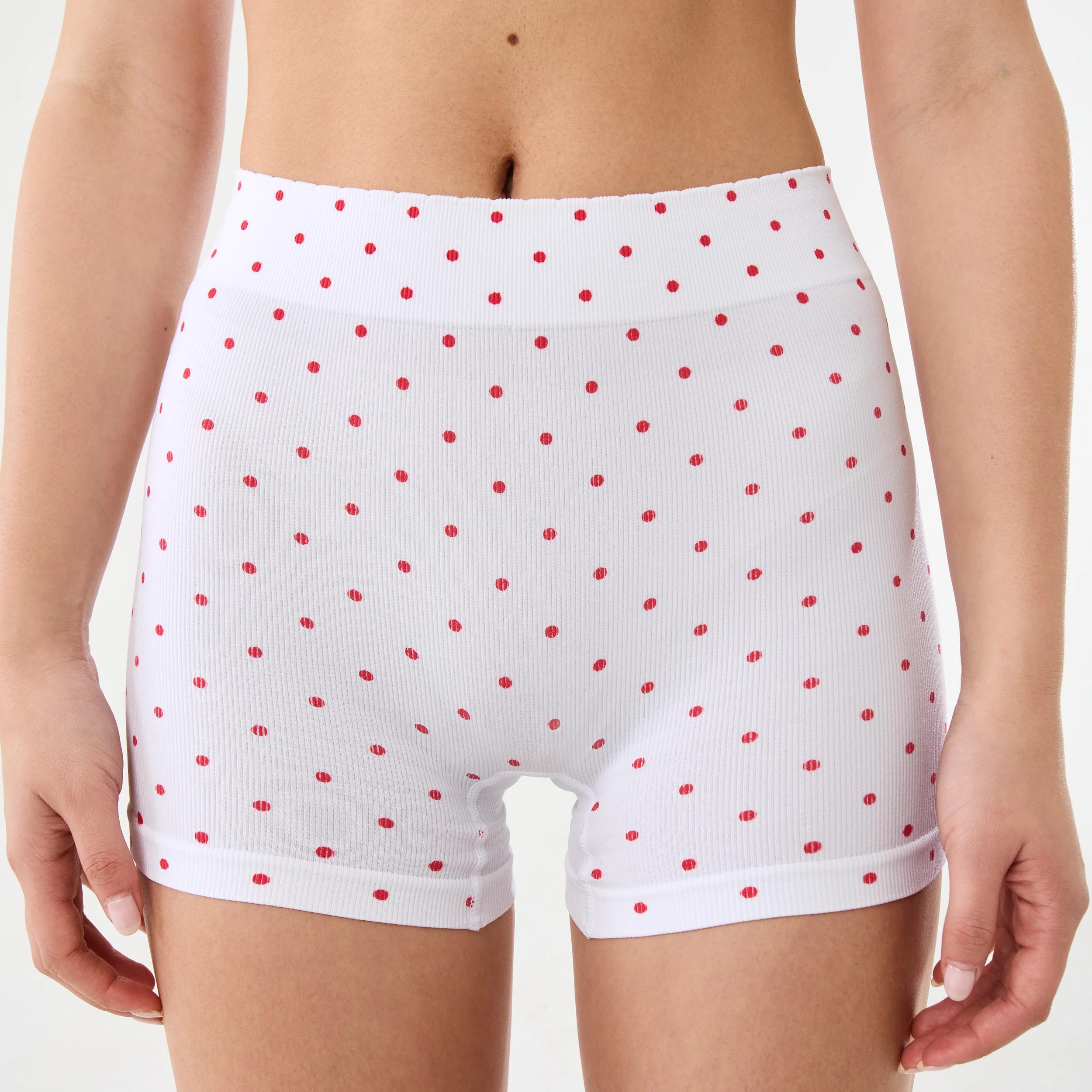 3 3 Pack Seamfree Rib Boyleg Shorties MA CHERIE, POLKA DOT, STRAWBERRY, 3 of 7